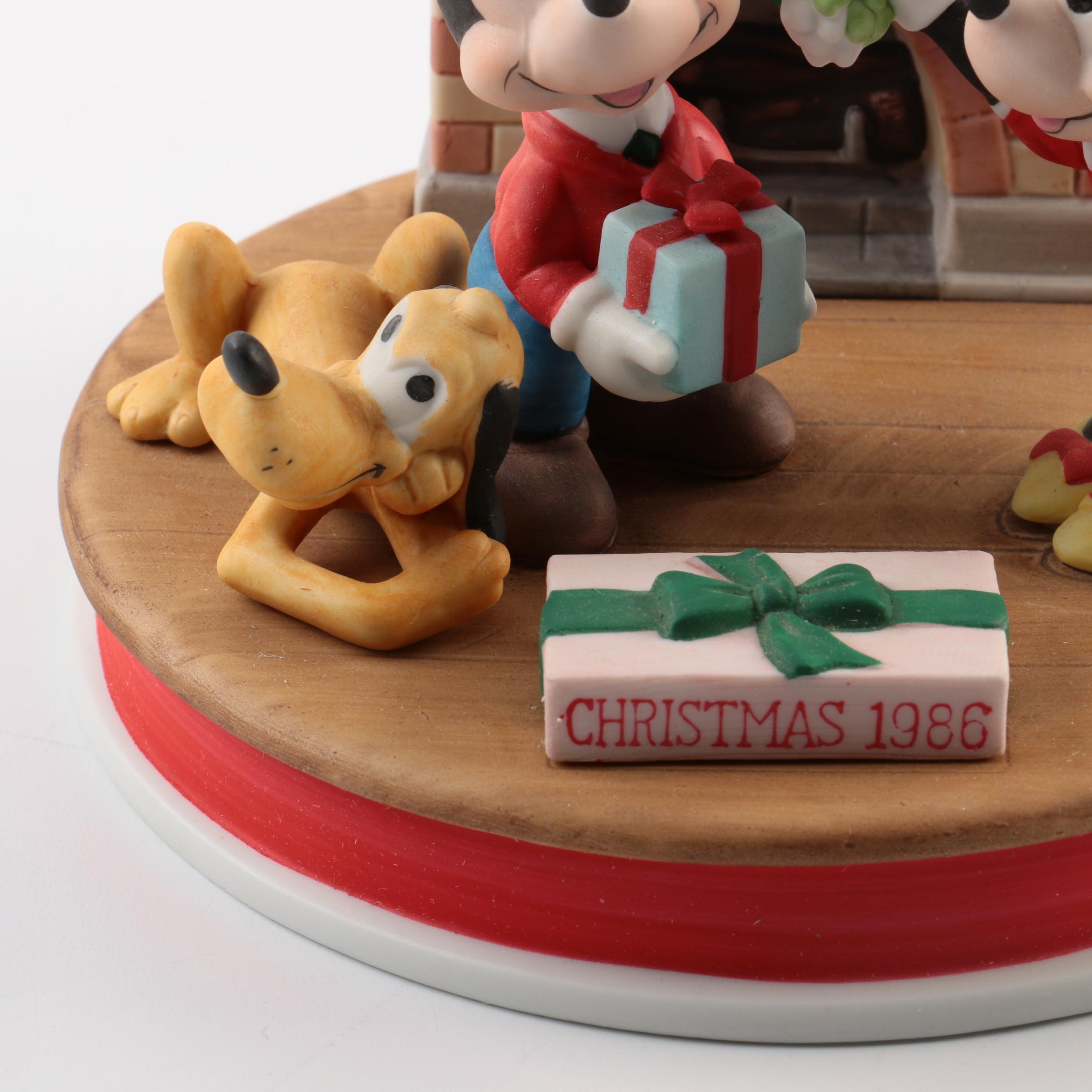 Pair of Disney Christmas Figurines