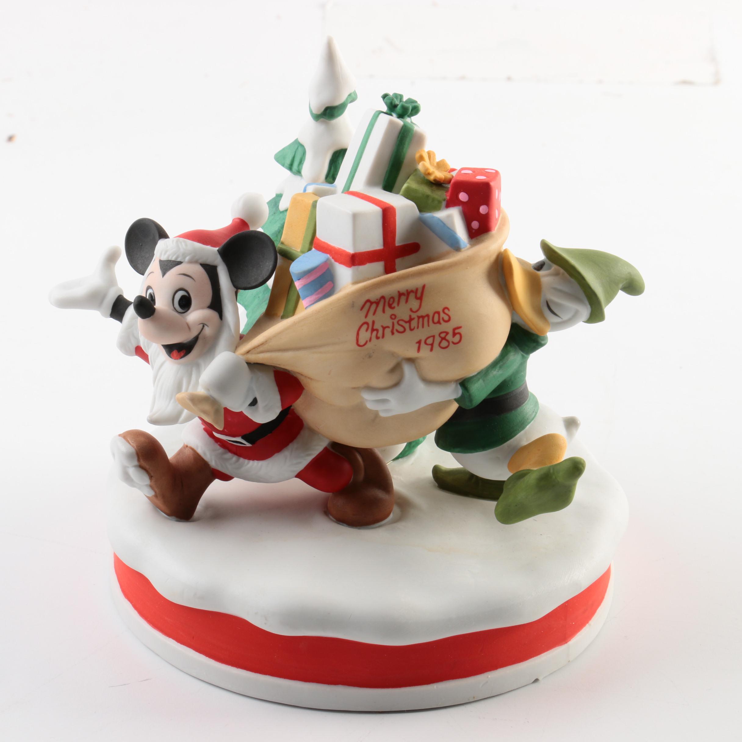 Pair of Disney Christmas Figurines