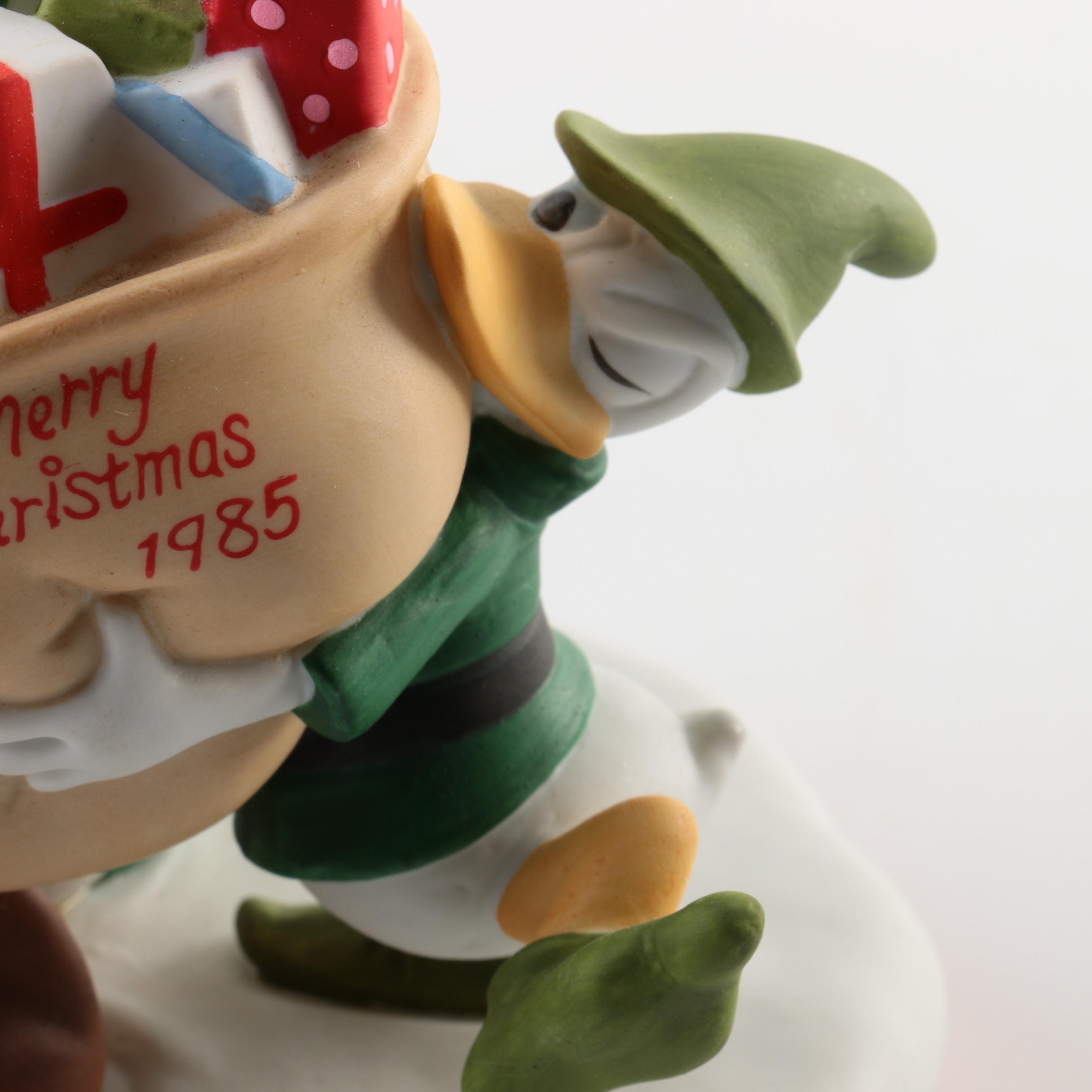 Pair of Disney Christmas Figurines