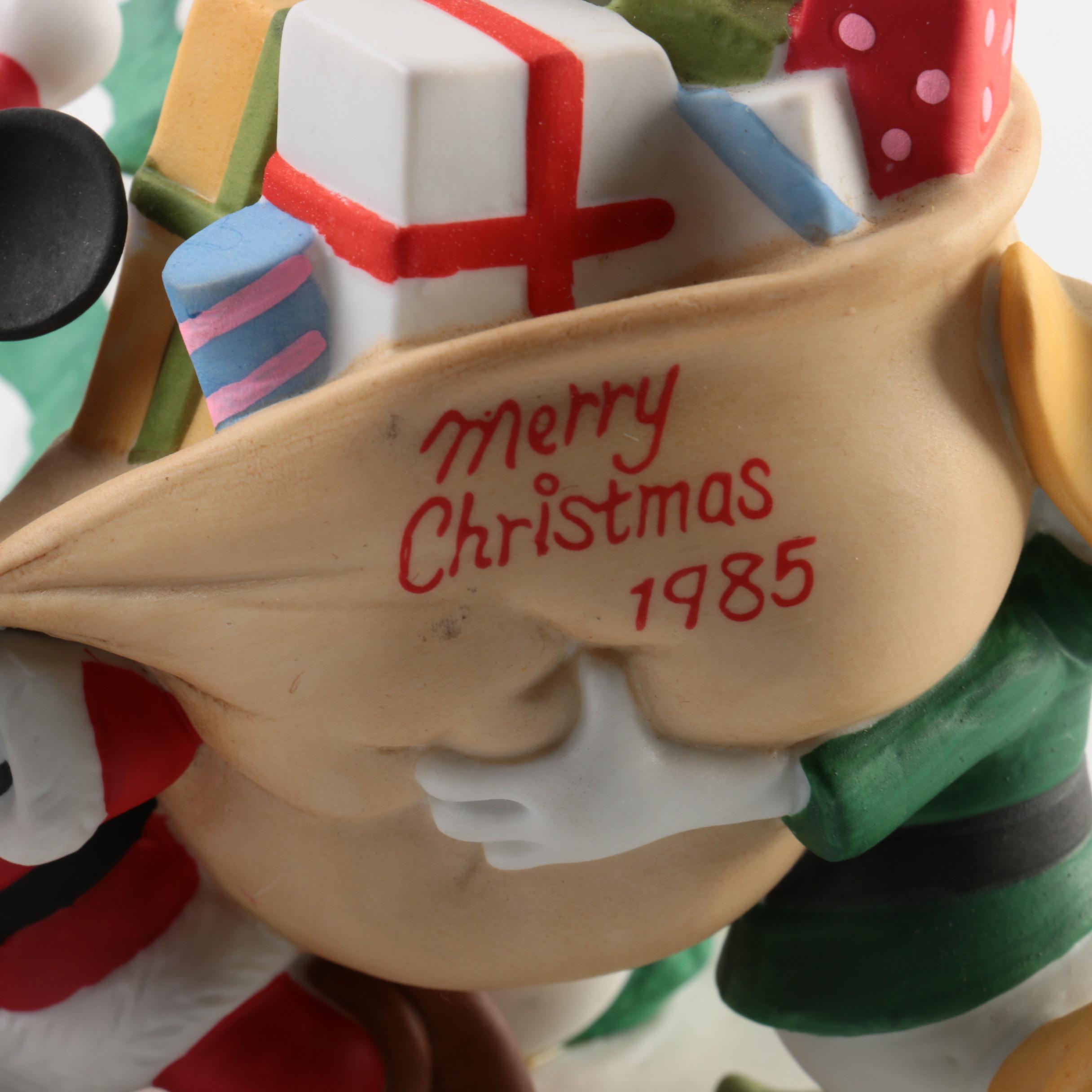 Pair of Disney Christmas Figurines