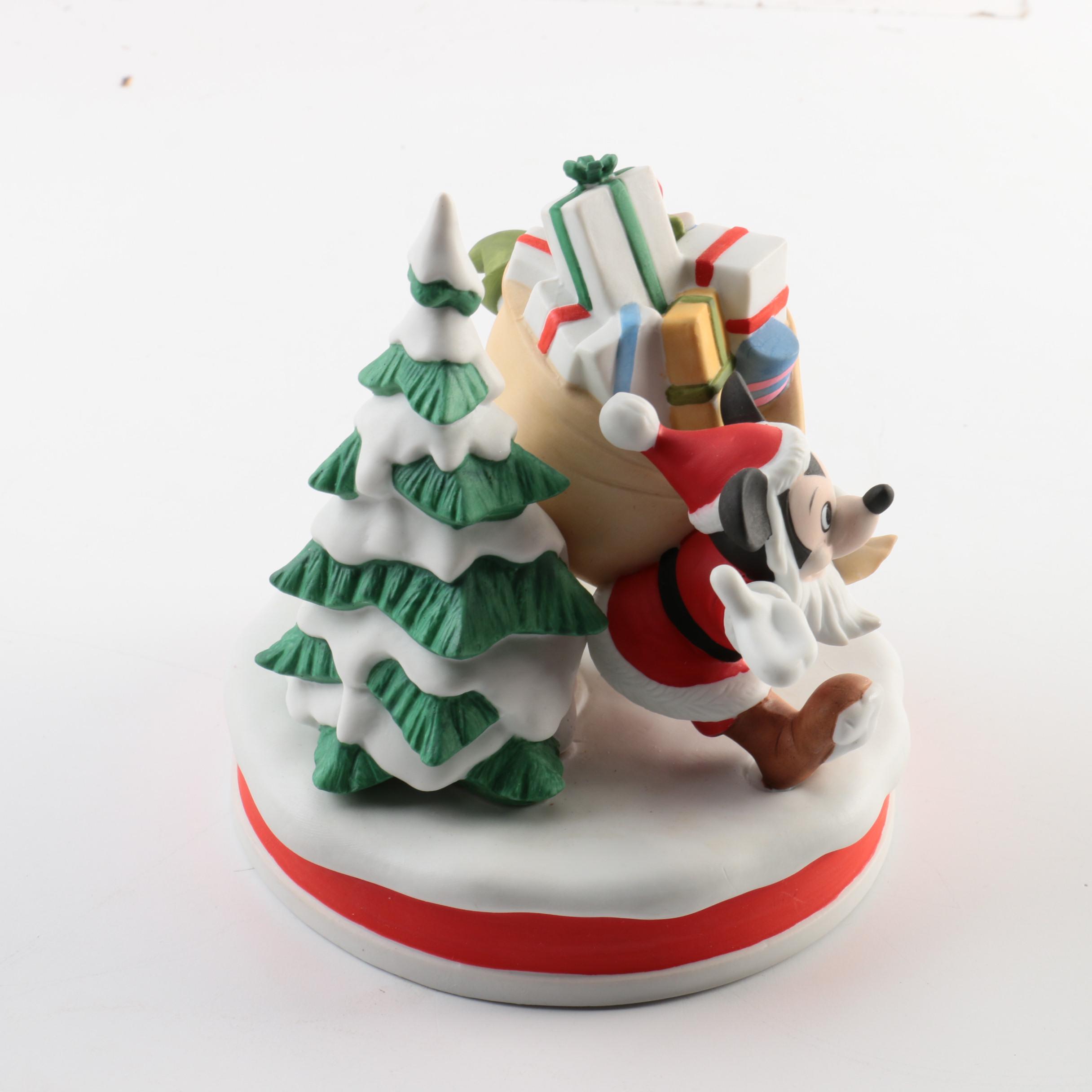 Pair of Disney Christmas Figurines