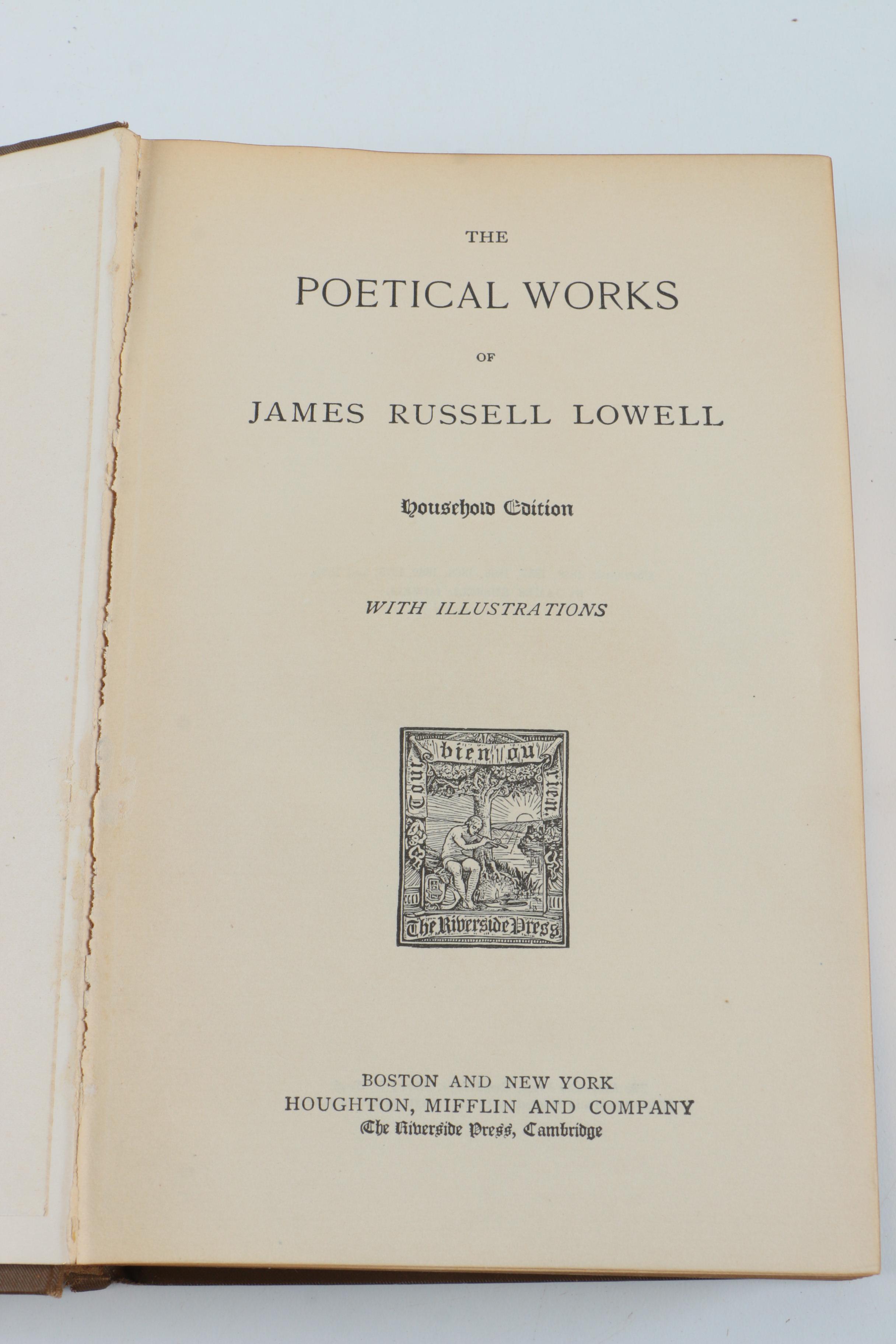 Assorted Antique Hardcover Poetry Books