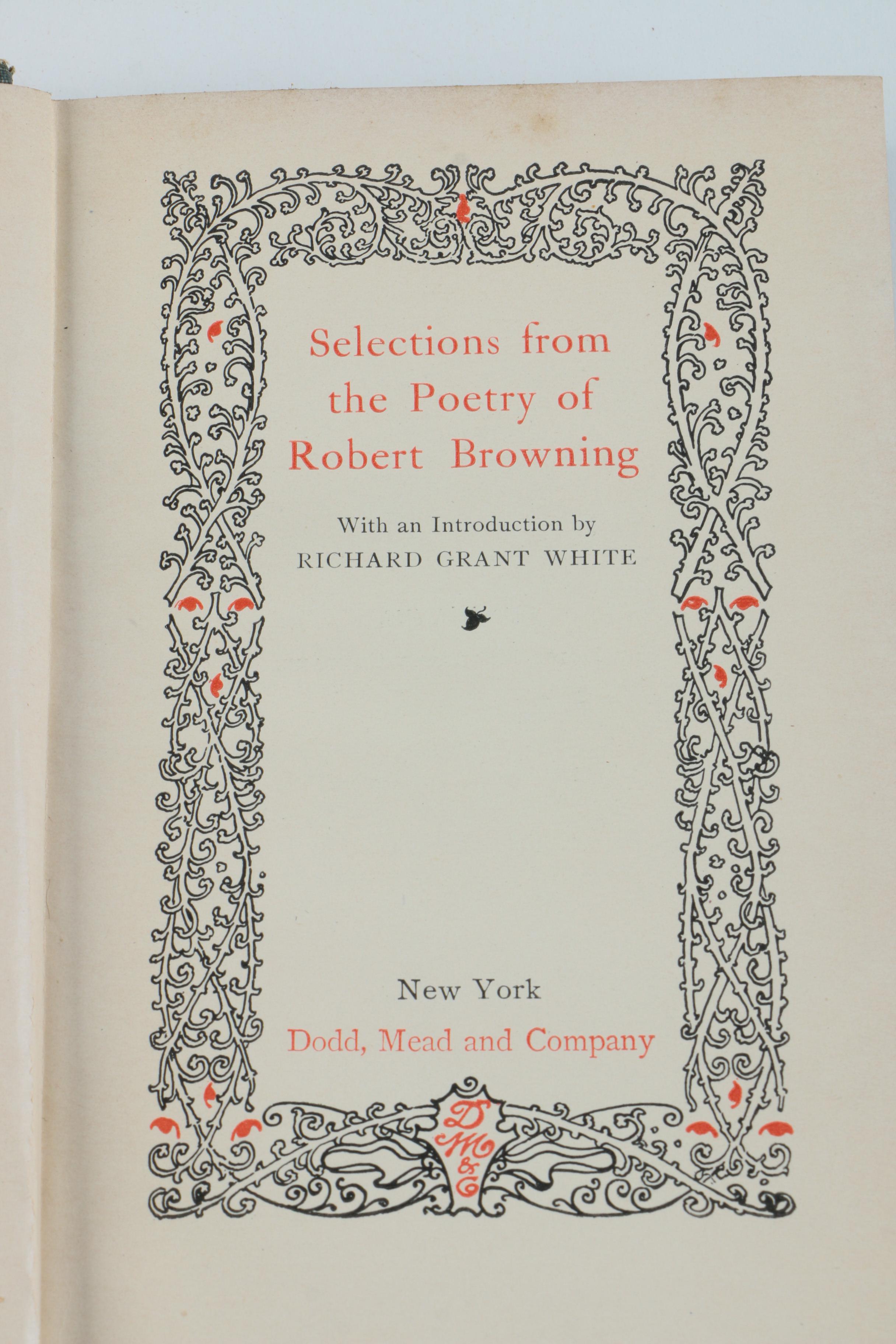 Assorted Antique Hardcover Poetry Books