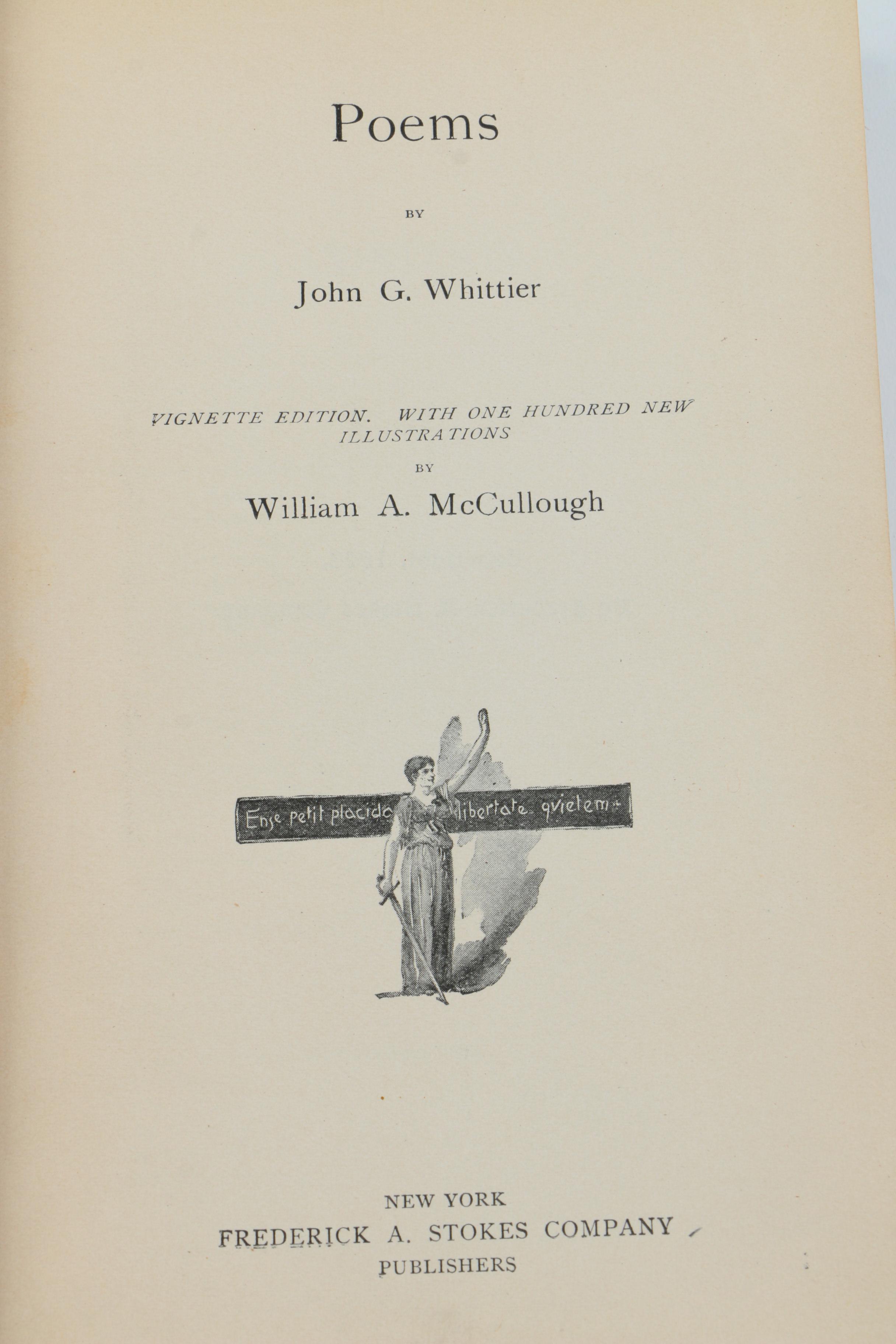 Assorted Antique Hardcover Poetry Books