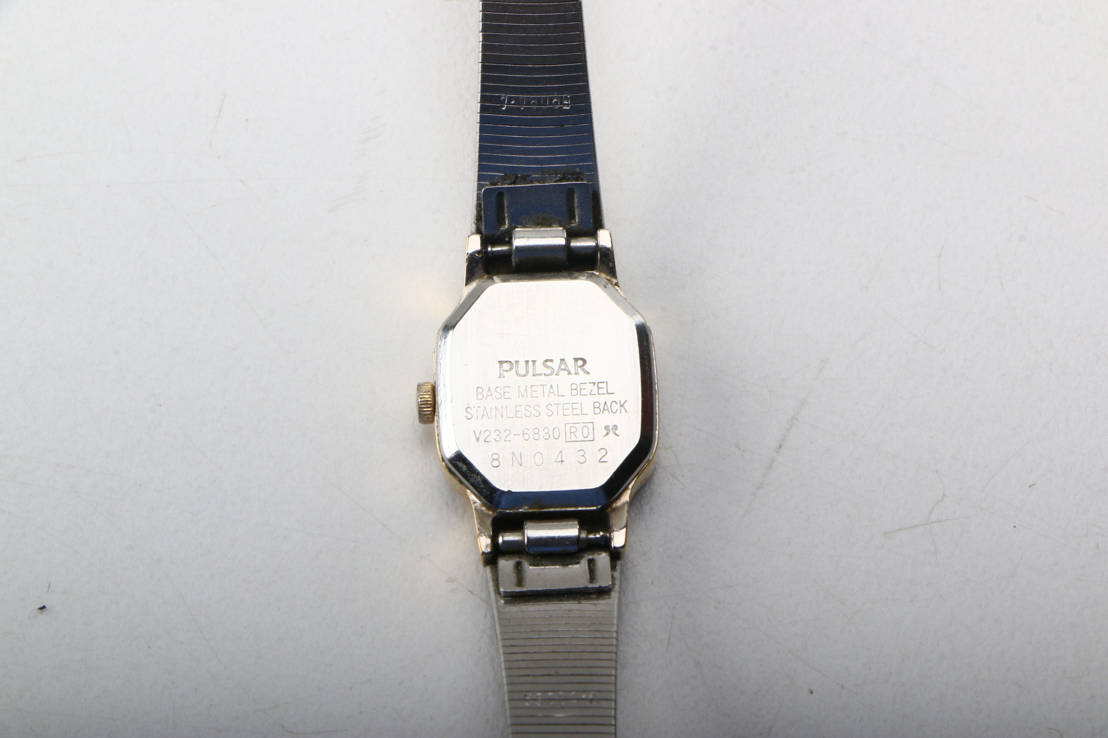 Grouping of Vinage Watches Including Pulsar and Bulova