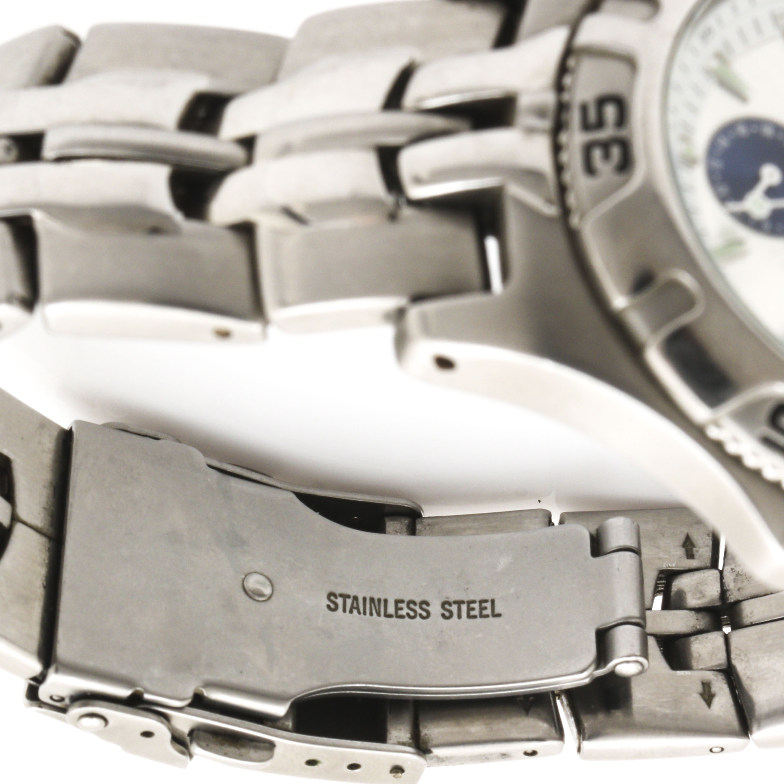 Fossil Blue Stainless Steel Link Watch