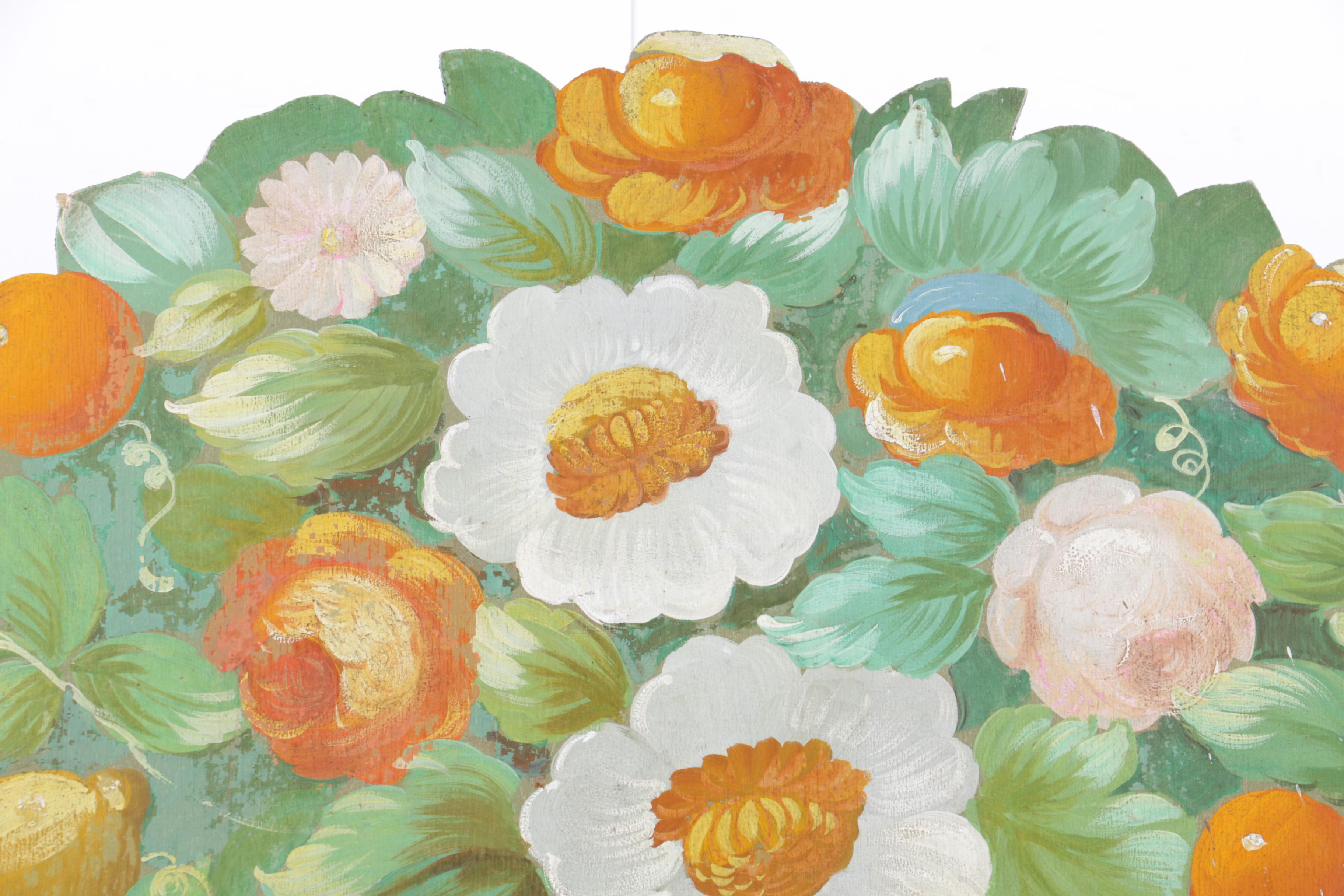 Trompe l'oeil Oil on Board Floral Urn Dummy Board