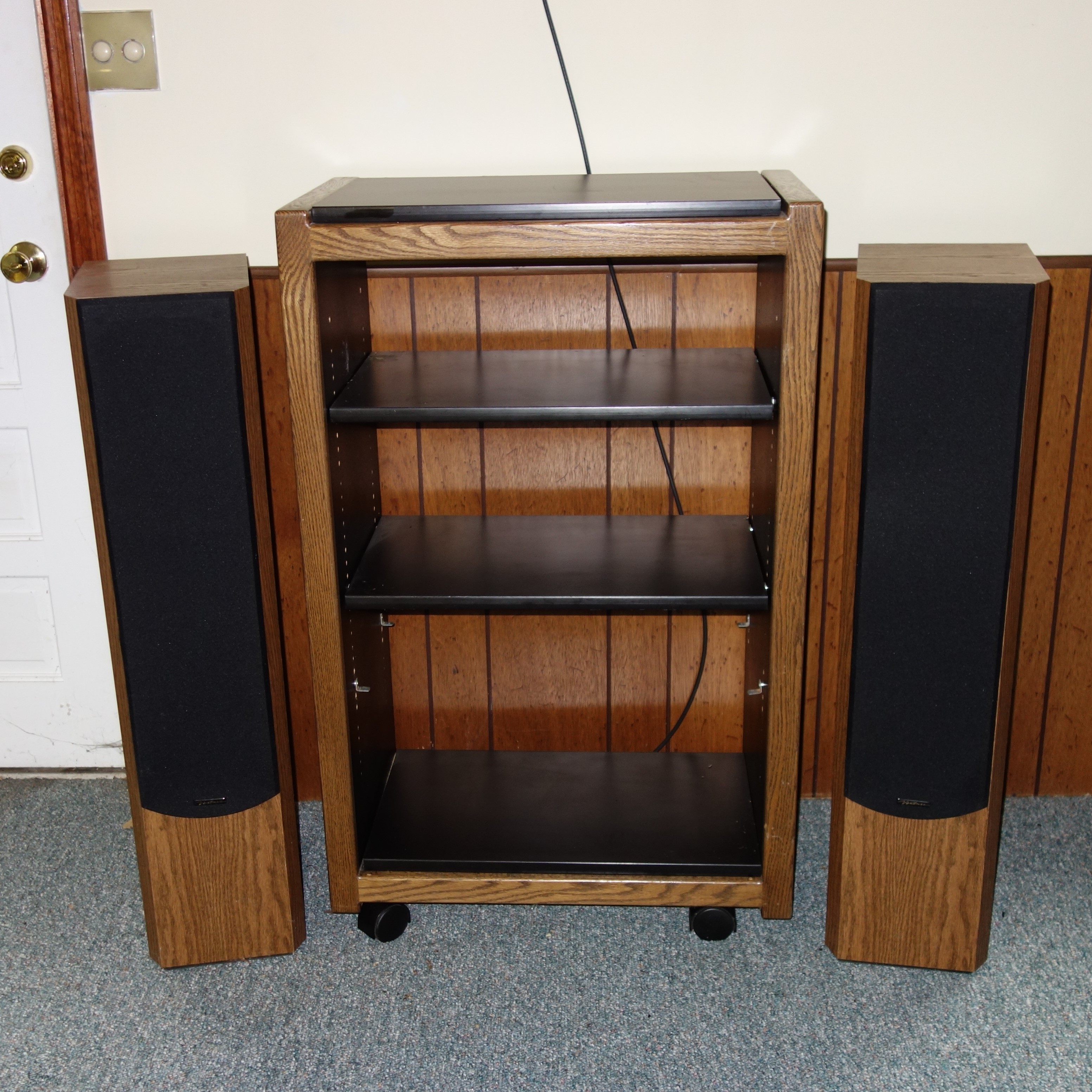 Venturi Floor Speakers and Stereo System Cabinet