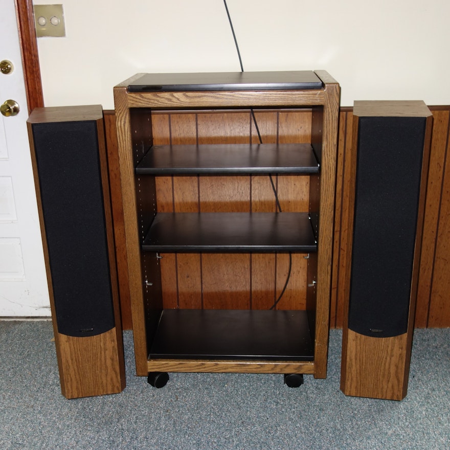 Venturi Floor Speakers and Stereo System Cabinet