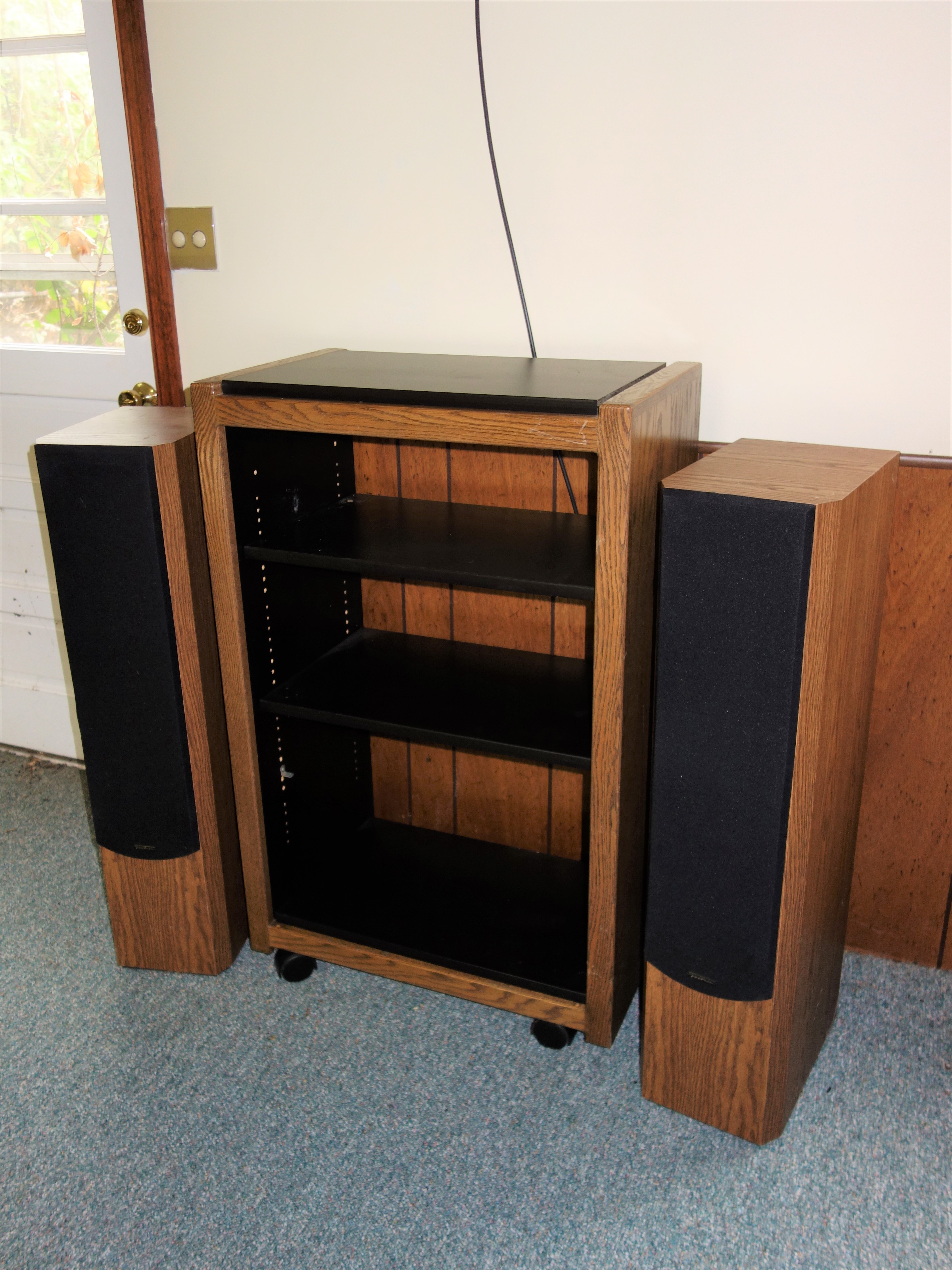 Venturi Floor Speakers and Stereo System Cabinet