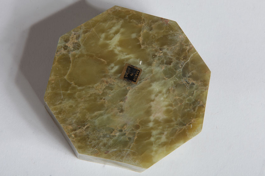 Soapstone Trinket Box with Shell Inlay