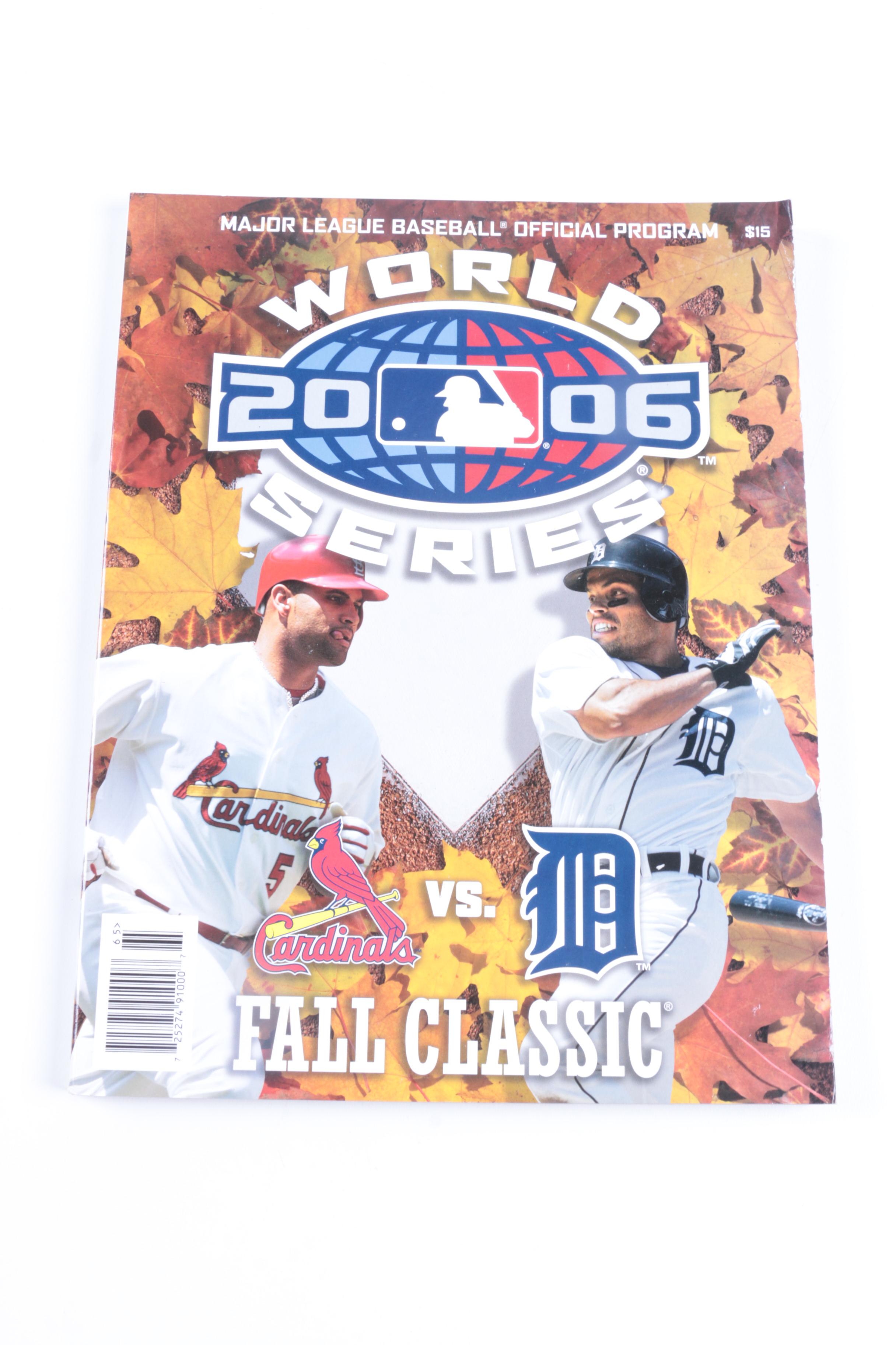 Signed Johnny Podres and Collection of World Series Programs