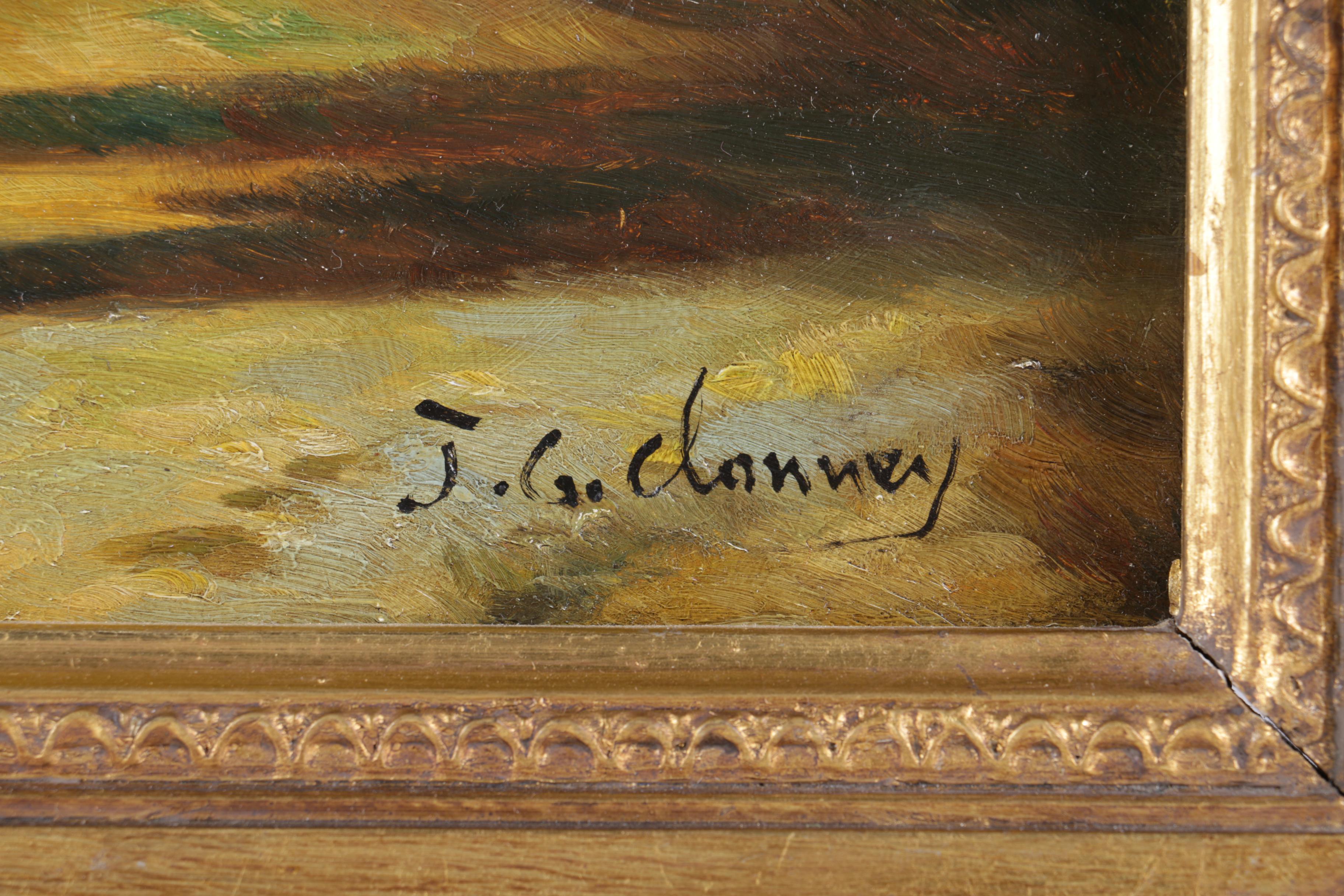 J. G. Clanney Oil Painting of Anthropomorphized Dog