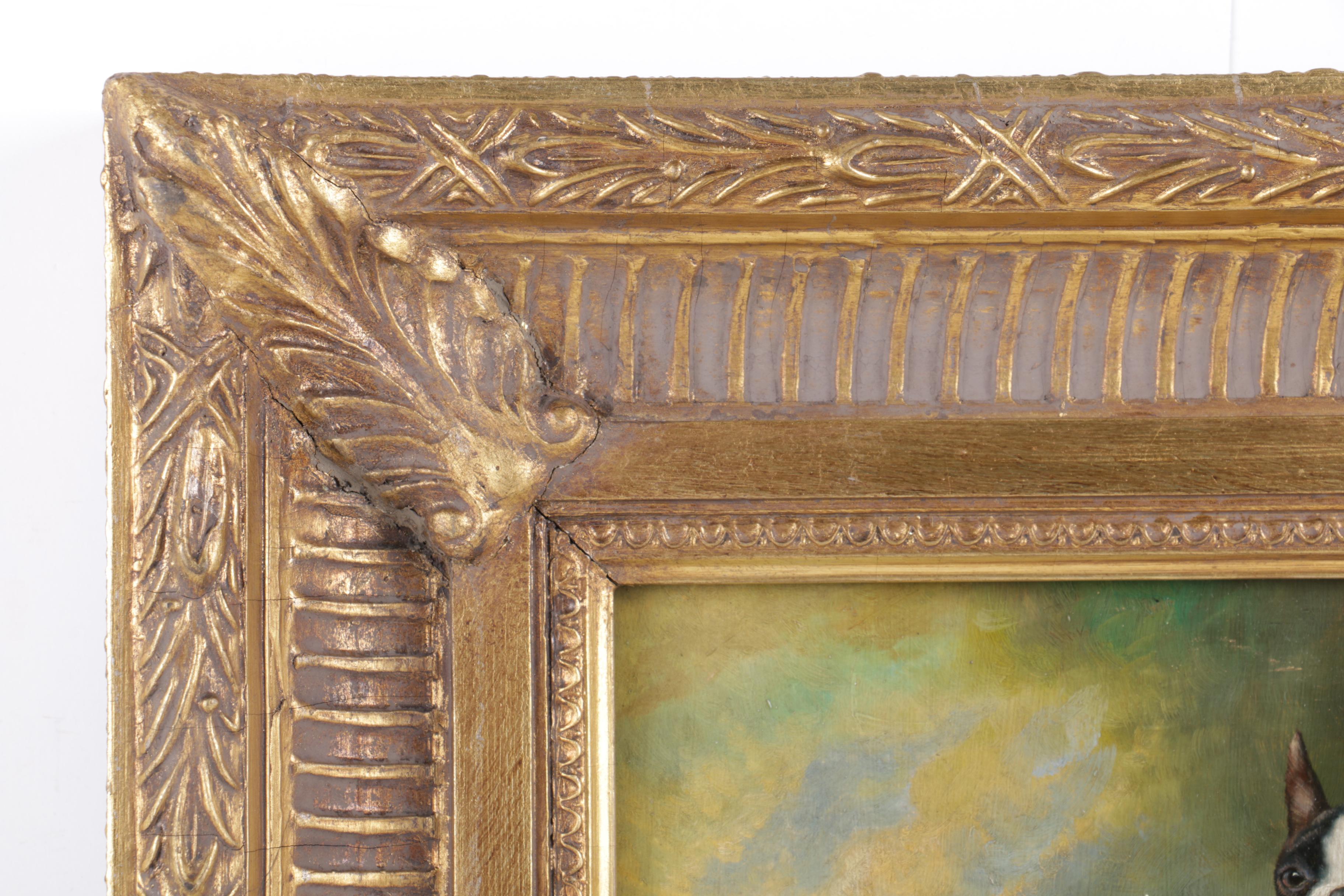 J. G. Clanney Oil Painting of Anthropomorphized Dog