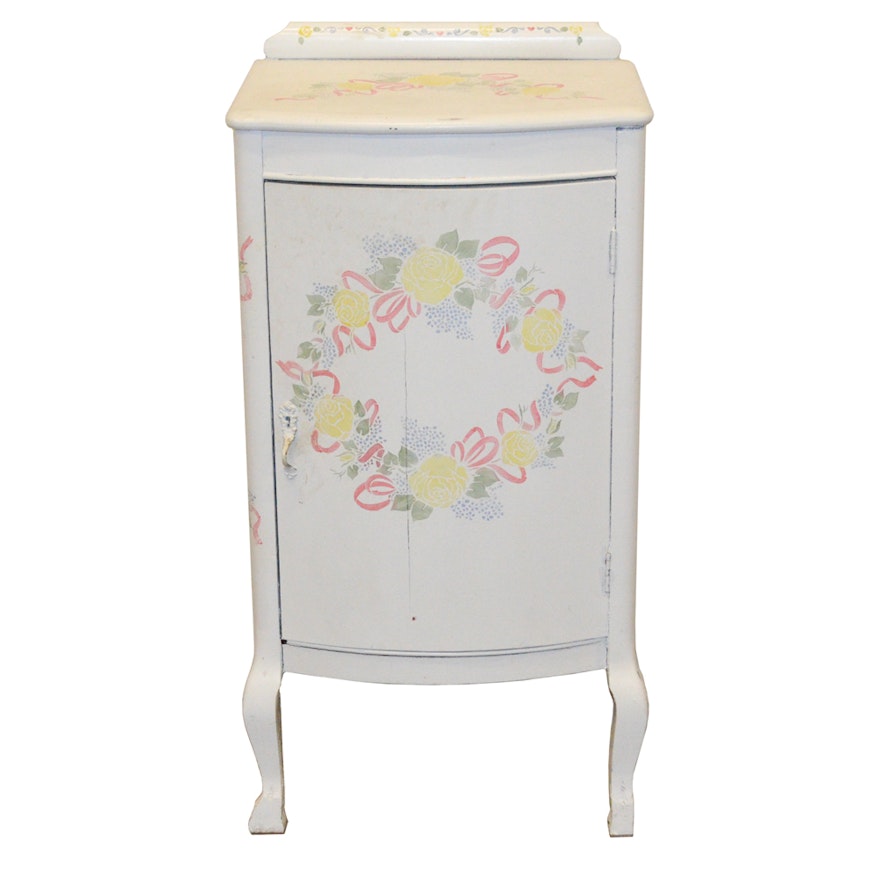 Hand-Painted Wooden Cabinet