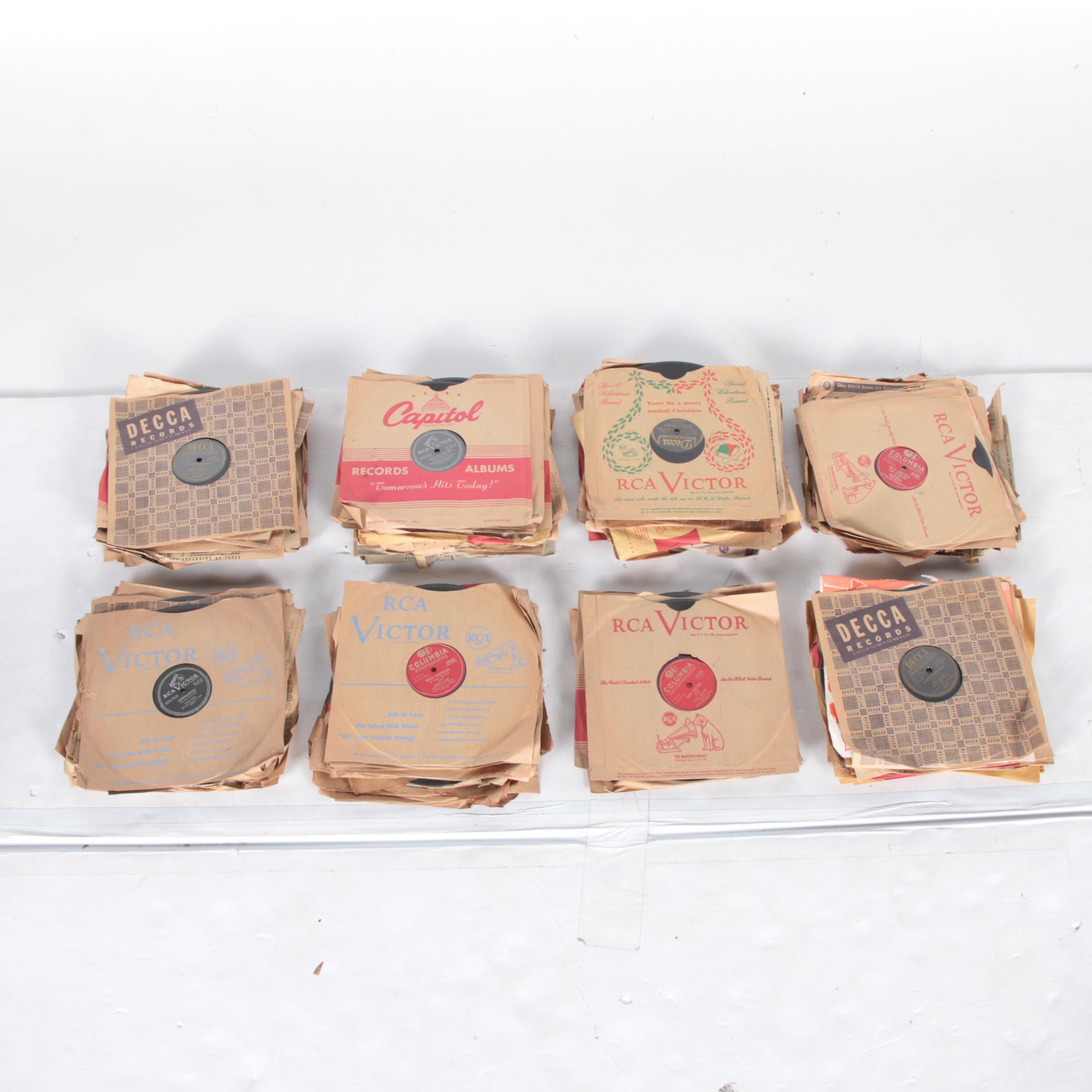 Bing Crosby, Frank Sinatra, and other 78 rpm Holiday Records