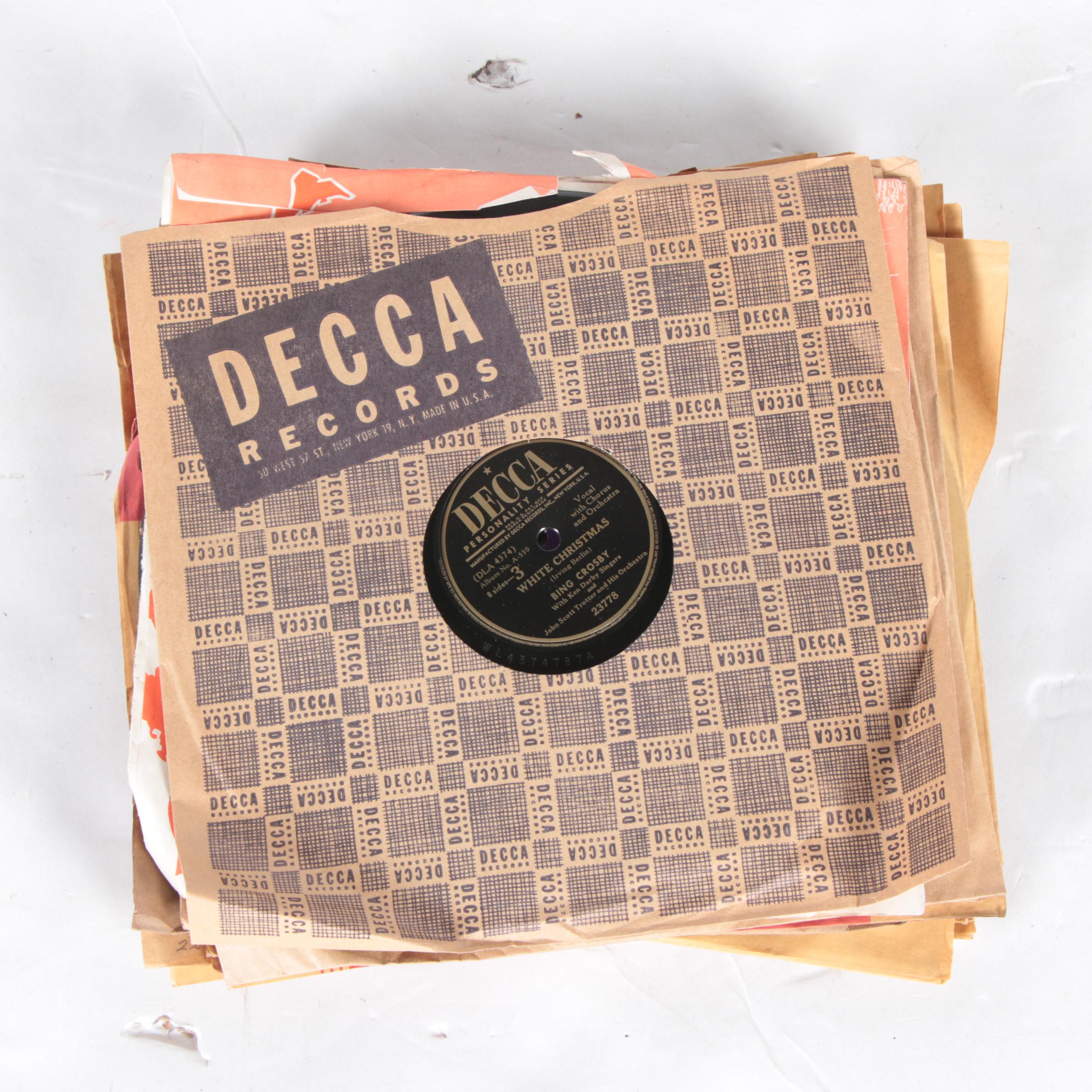 Bing Crosby, Frank Sinatra, and other 78 rpm Holiday Records