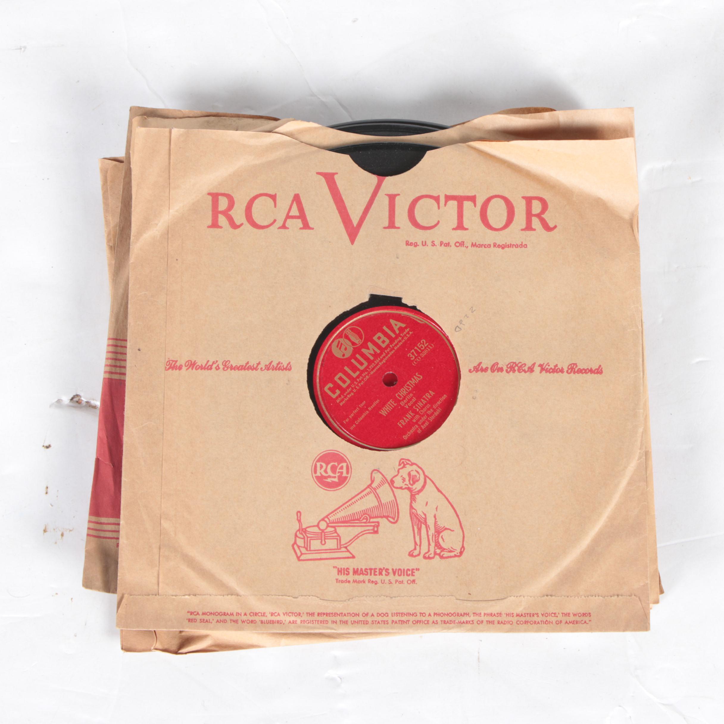 Bing Crosby, Frank Sinatra, and other 78 rpm Holiday Records