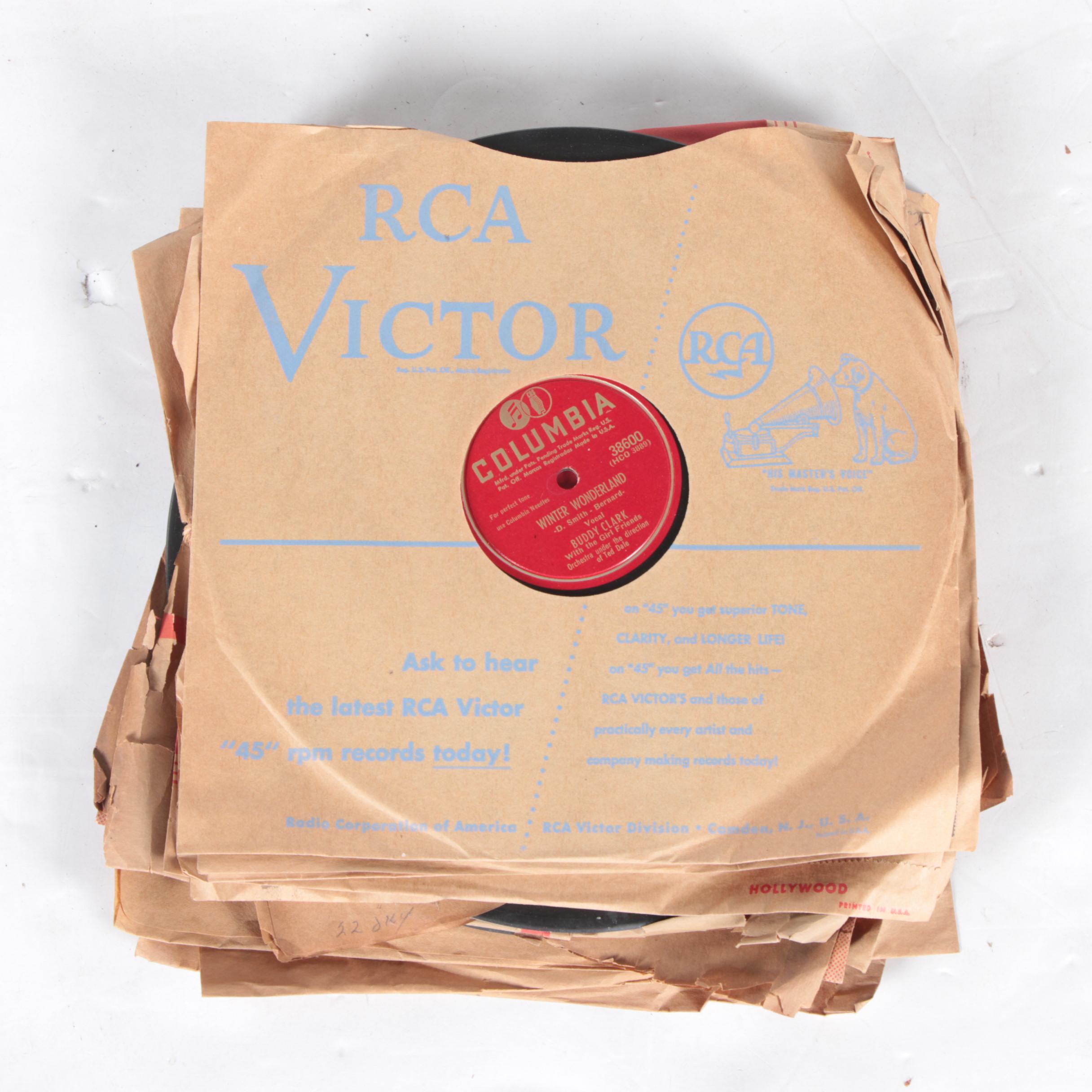 Bing Crosby, Frank Sinatra, and other 78 rpm Holiday Records