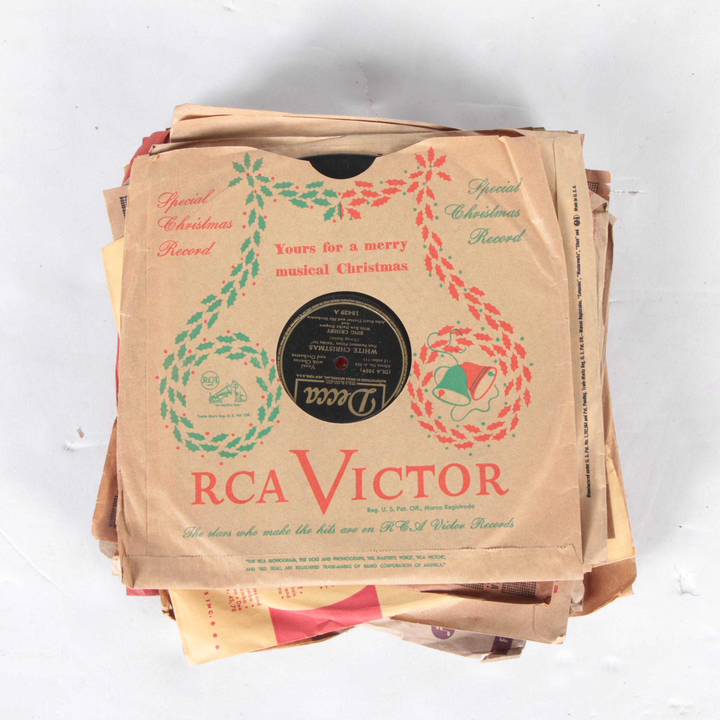 Bing Crosby, Frank Sinatra, and other 78 rpm Holiday Records
