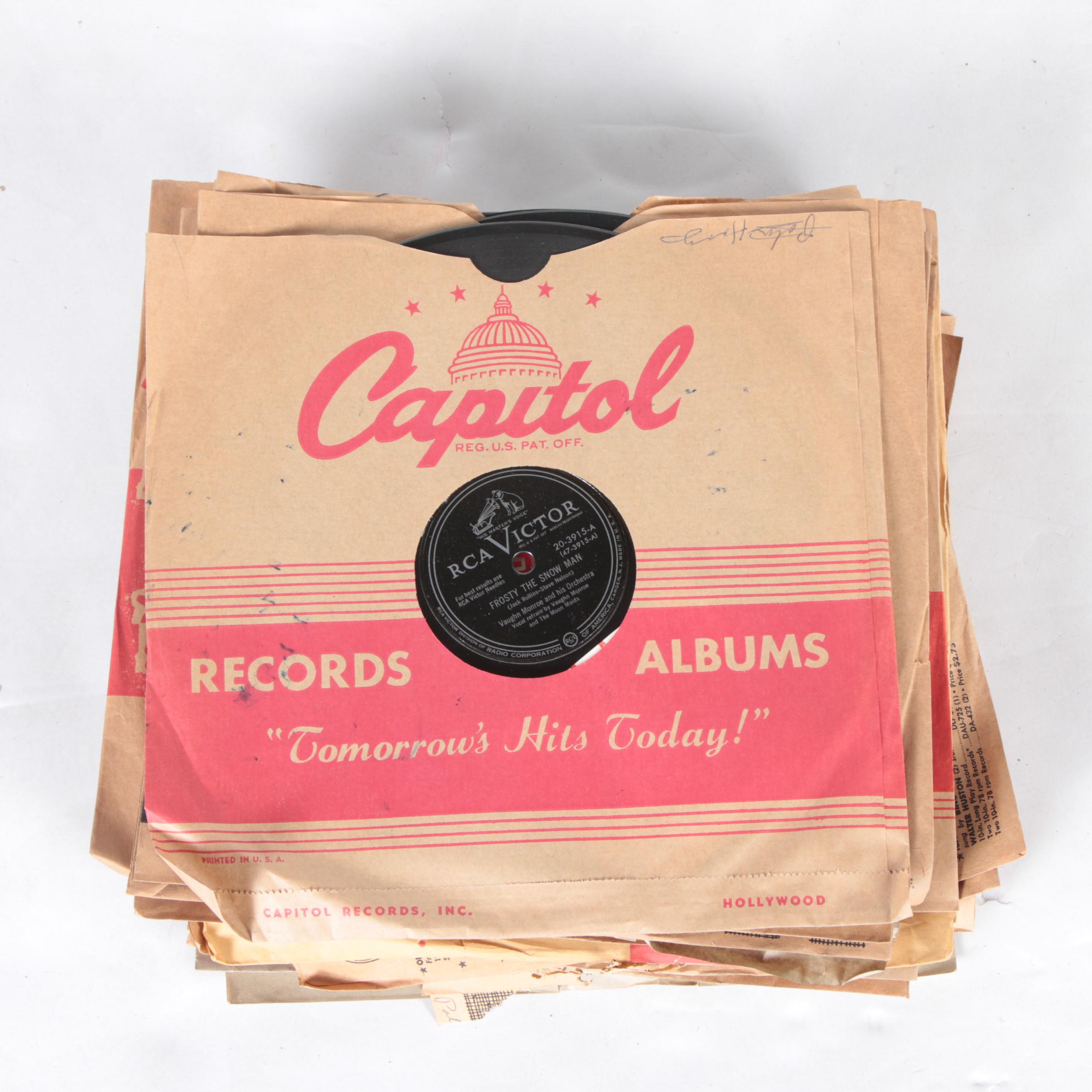 Bing Crosby, Frank Sinatra, and other 78 rpm Holiday Records