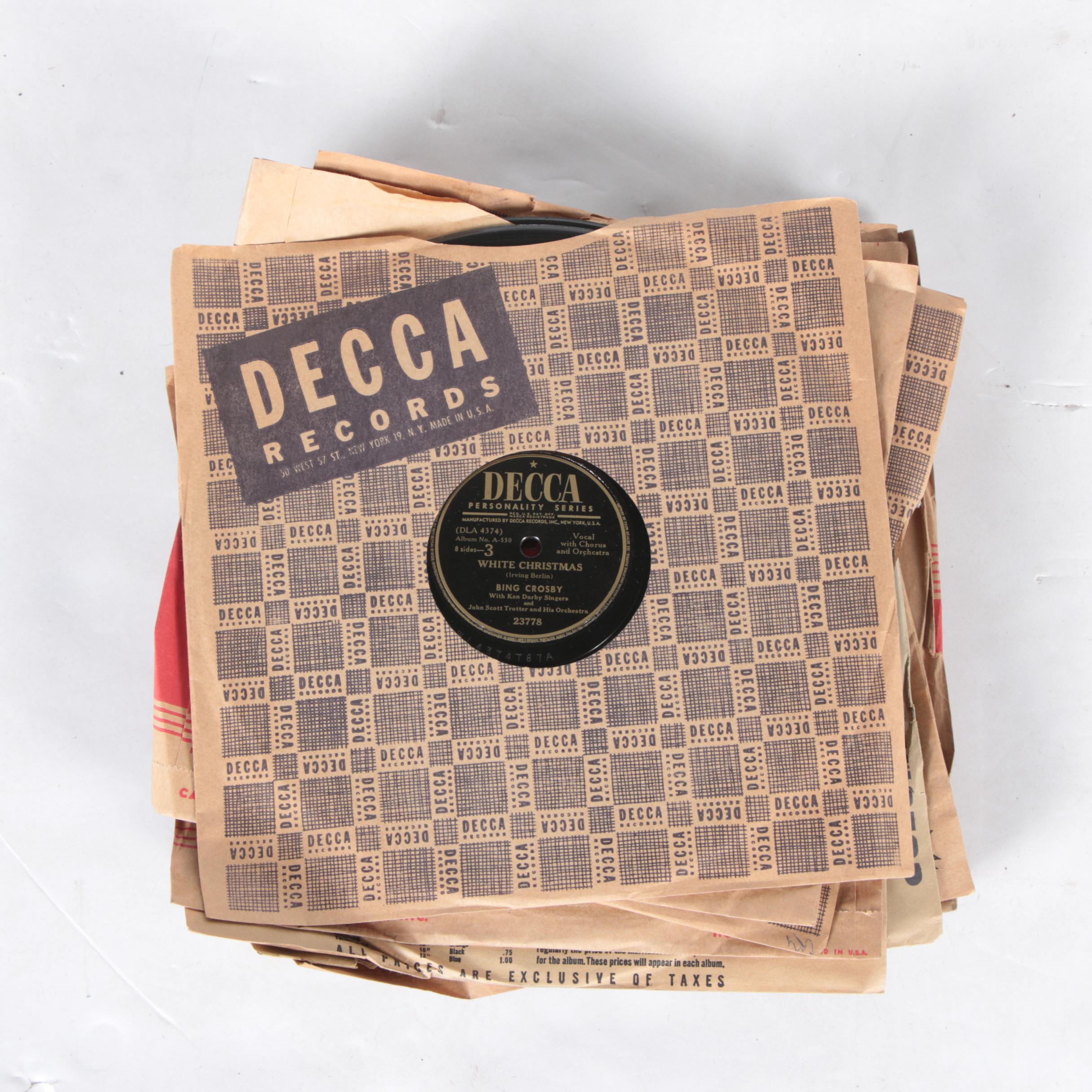 Bing Crosby, Frank Sinatra, and other 78 rpm Holiday Records