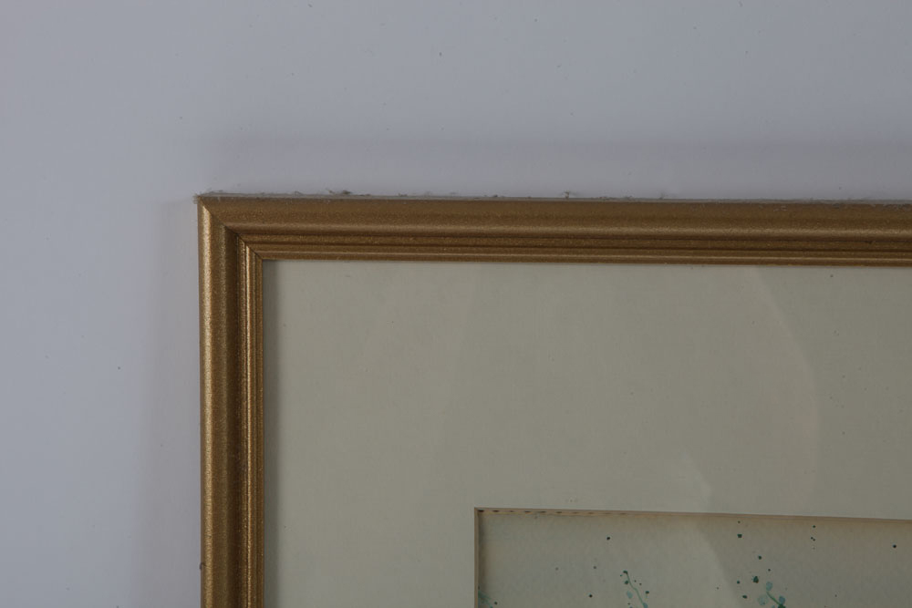 Watercolor Painting on Paper of Wooded Scene