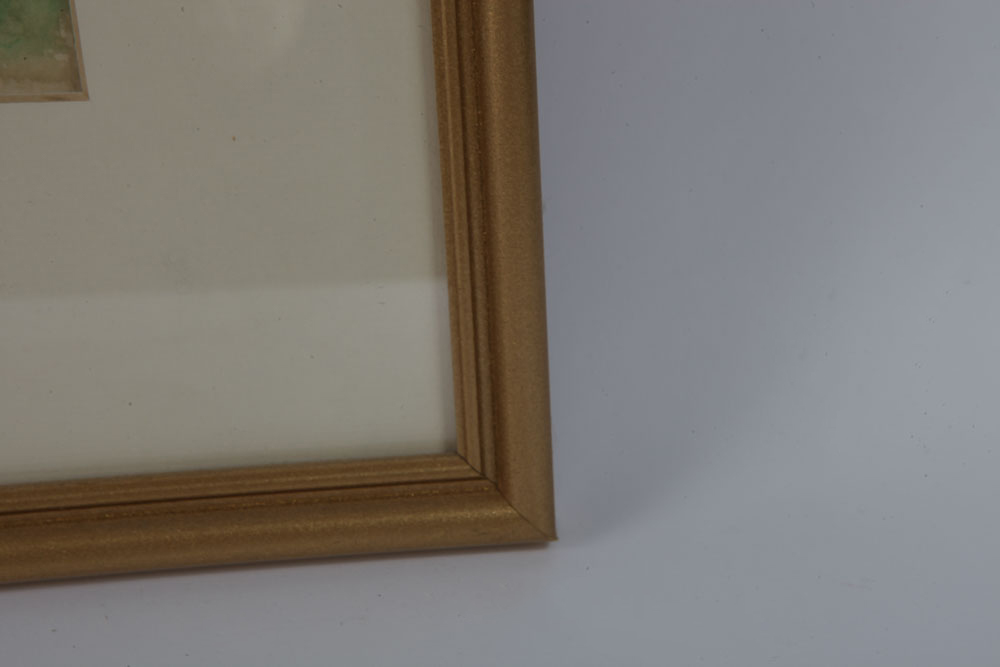 Watercolor Painting on Paper of Wooded Scene