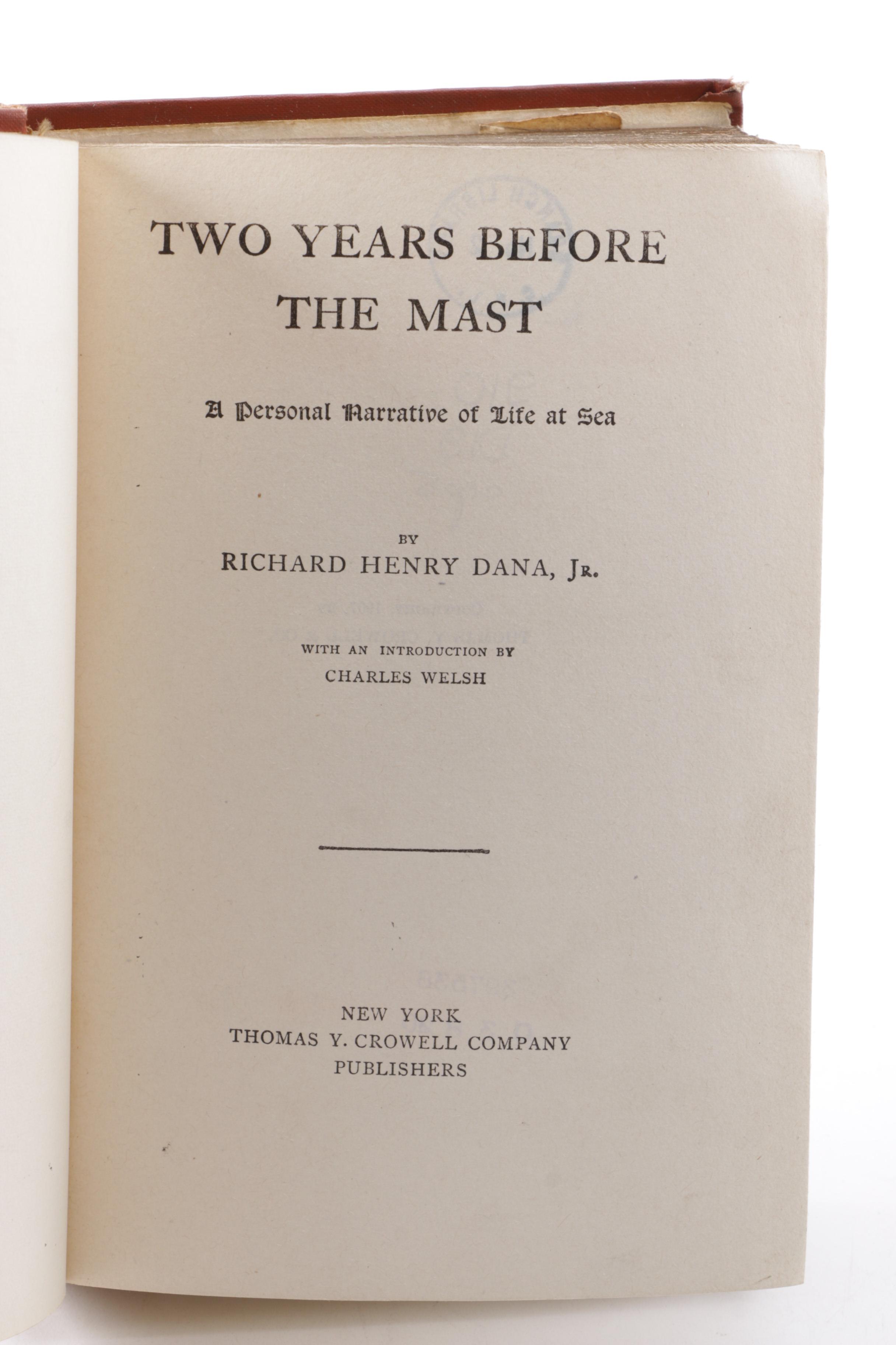 Two Copies of "Two Years Before the Mast" by Richard Henry Dana Jr.