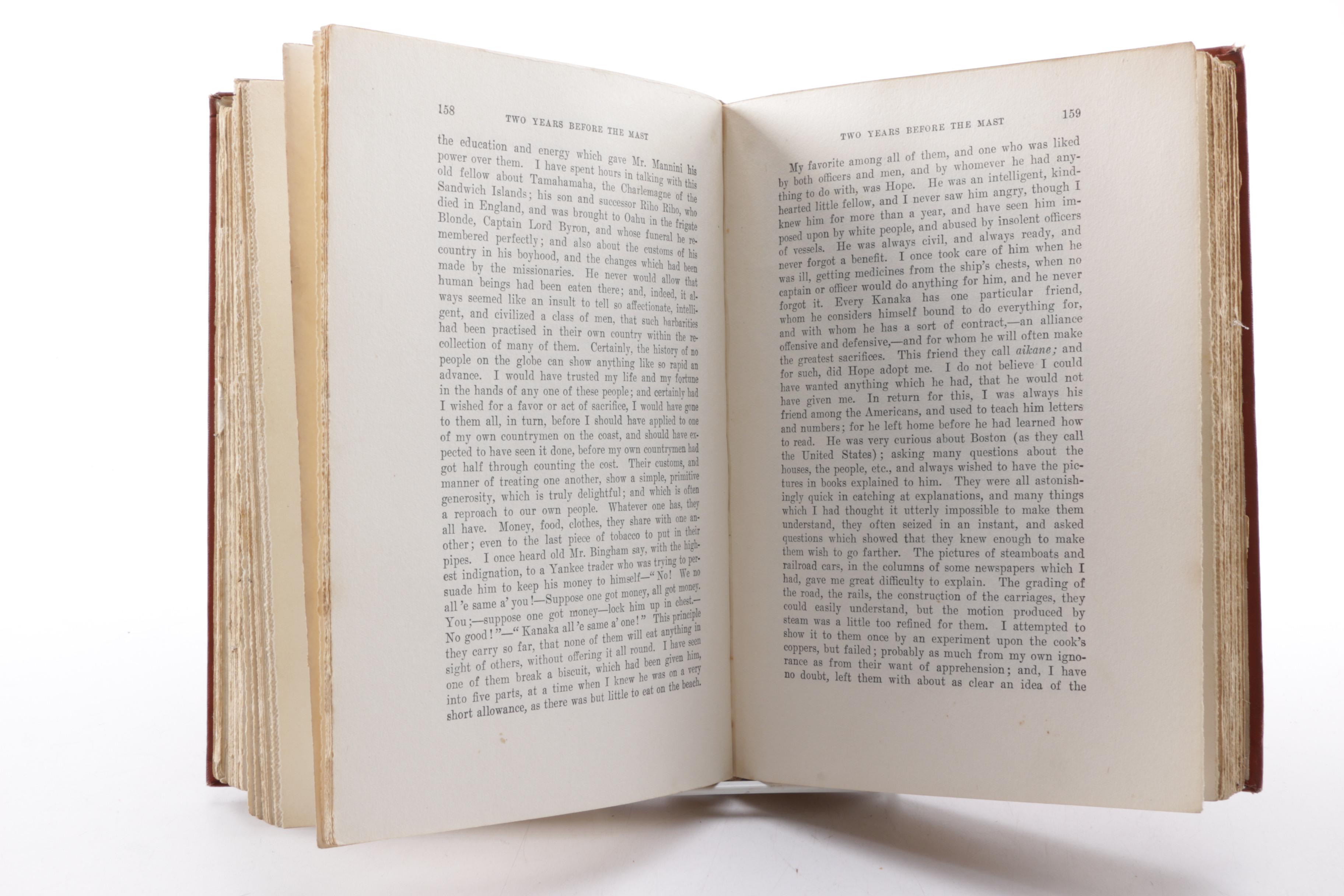 Two Copies of "Two Years Before the Mast" by Richard Henry Dana Jr.