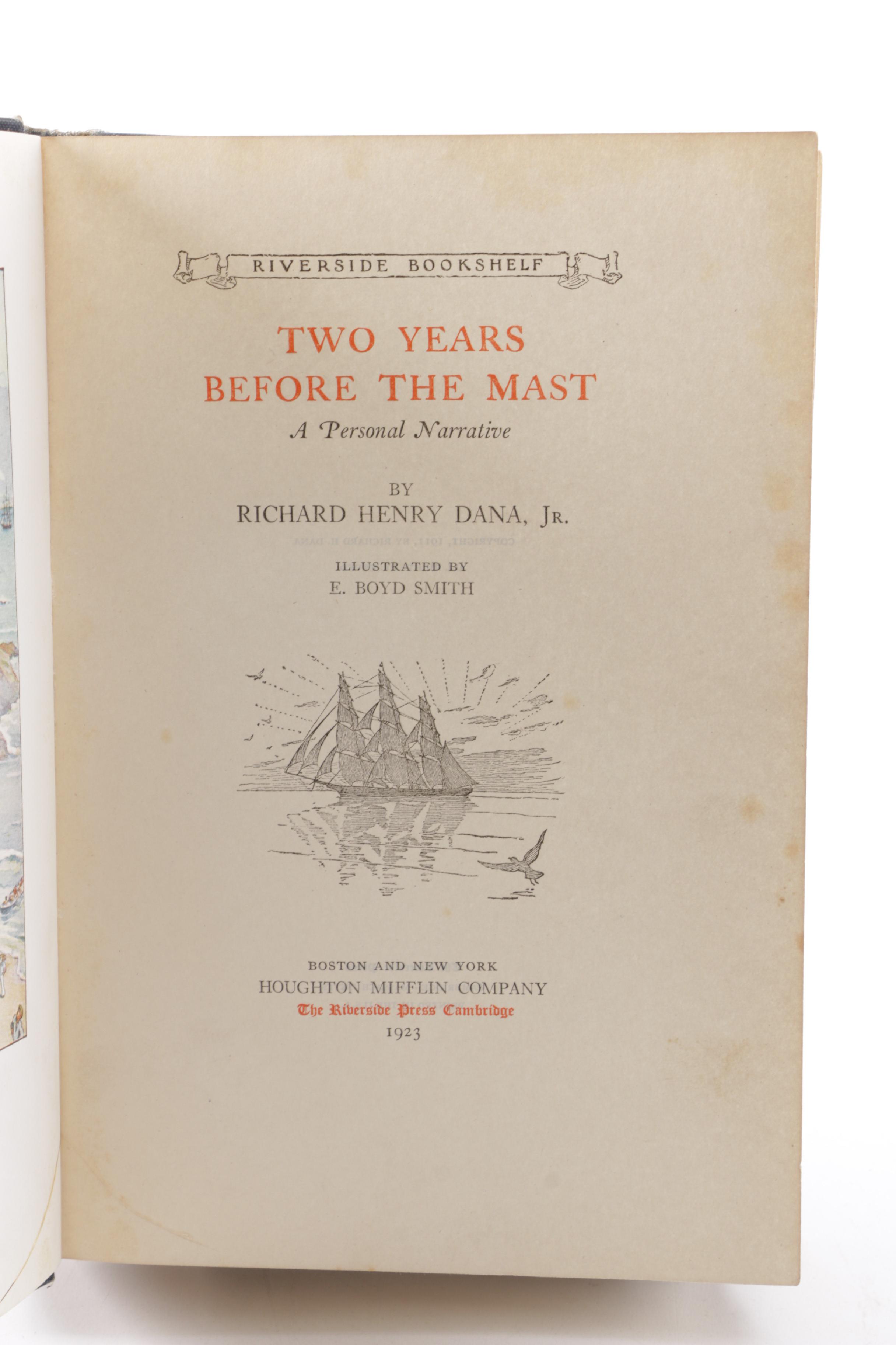 Two Copies of "Two Years Before the Mast" by Richard Henry Dana Jr.