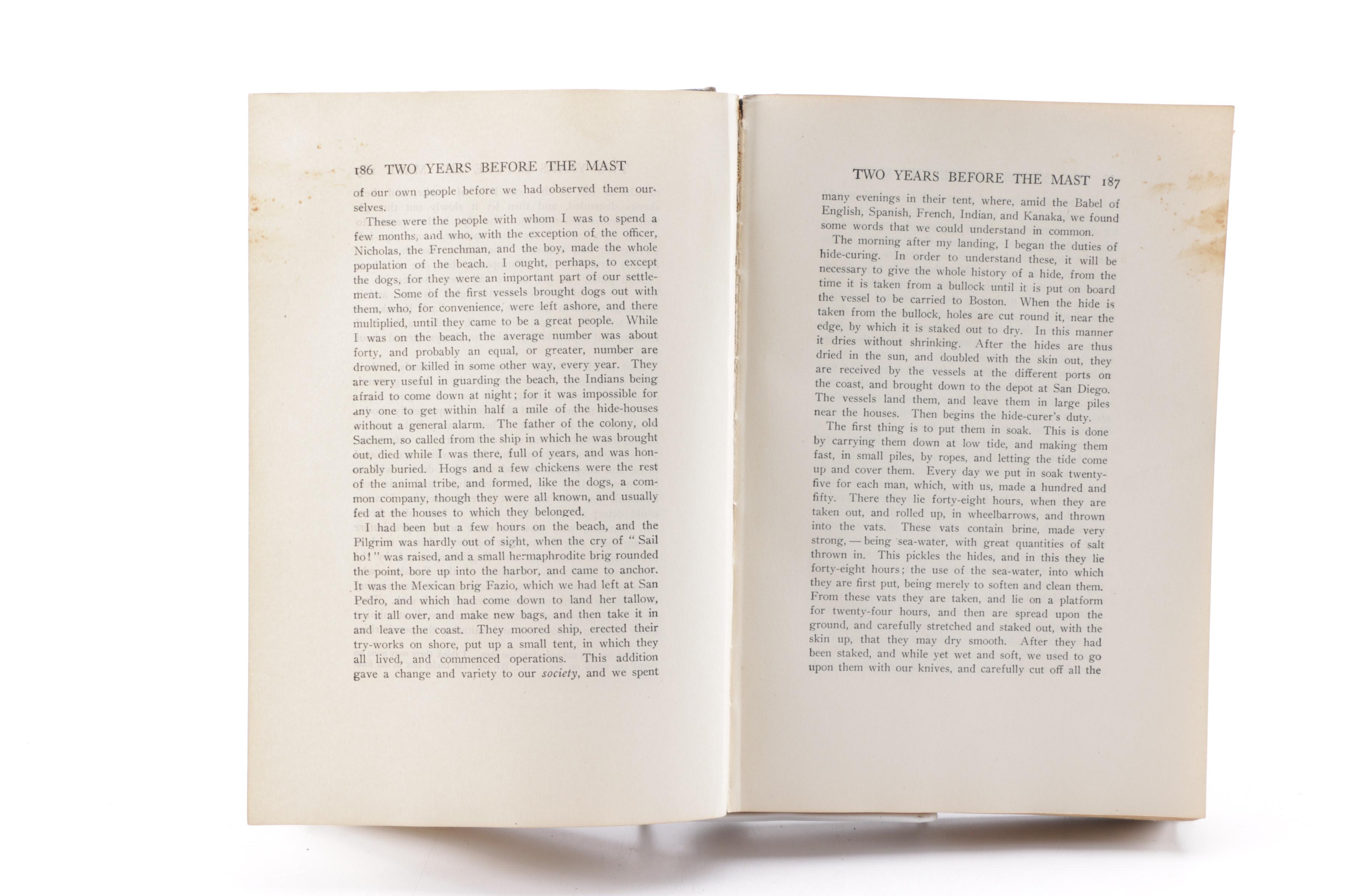 Two Copies of "Two Years Before the Mast" by Richard Henry Dana Jr.