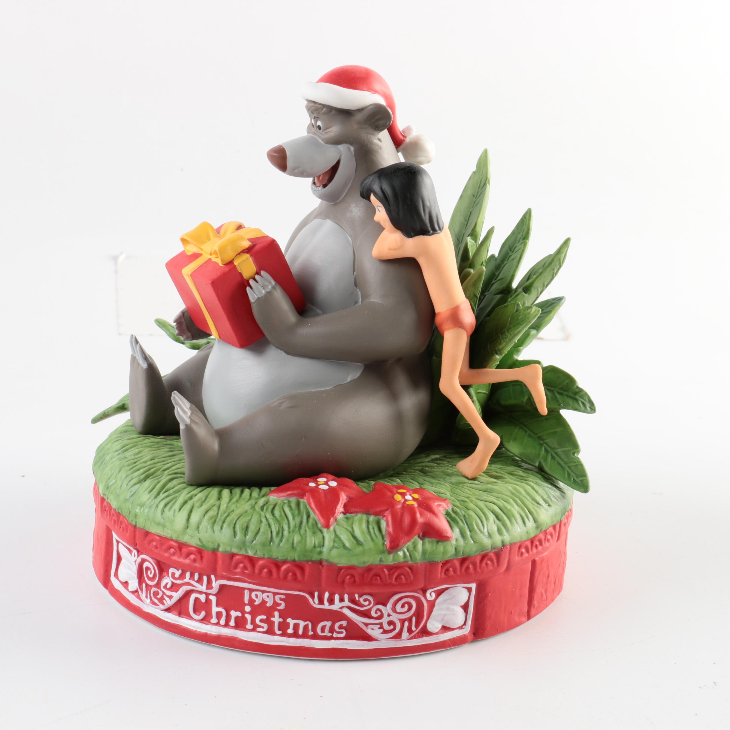 Three Limited Edition Porcelain Disney Christmas Figurines