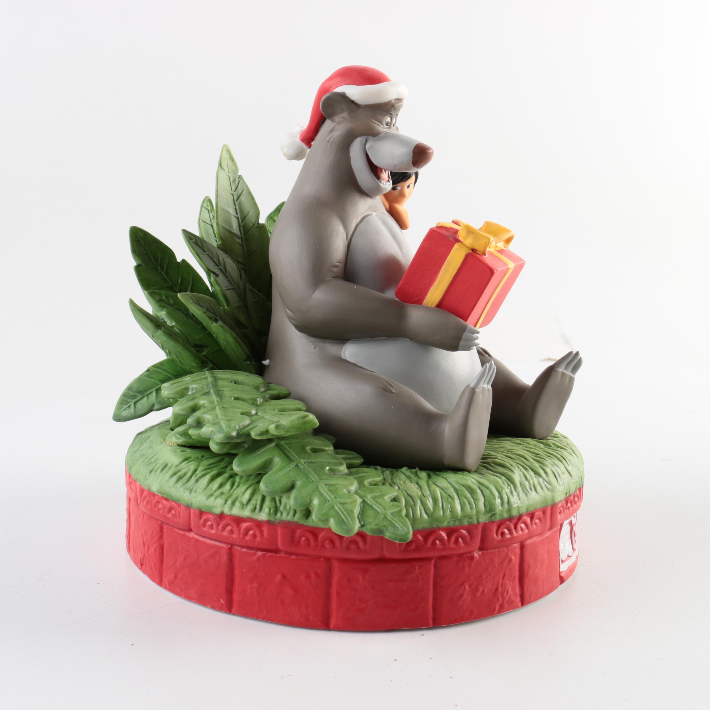 Three Limited Edition Porcelain Disney Christmas Figurines