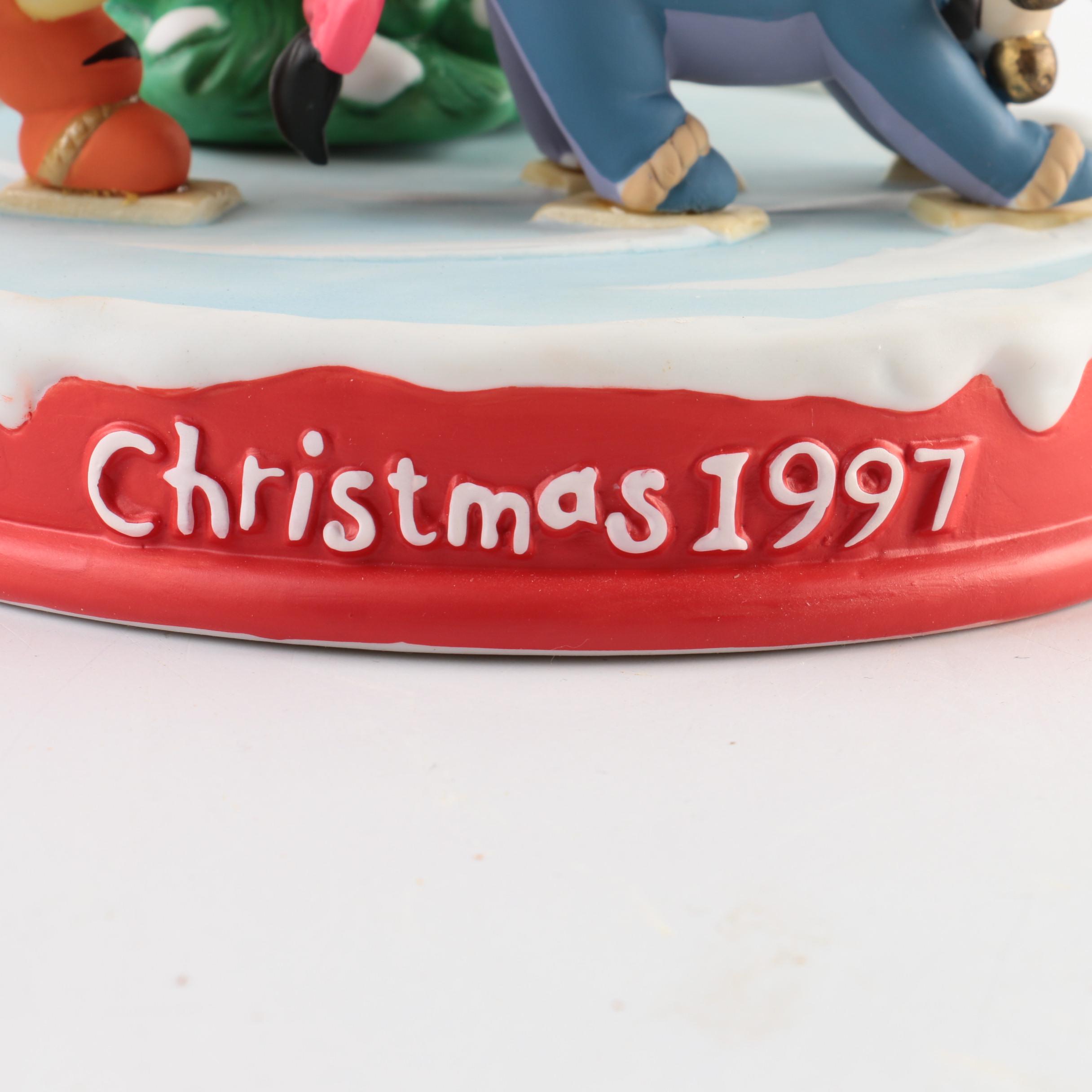 Three Limited Edition Porcelain Disney Christmas Figurines