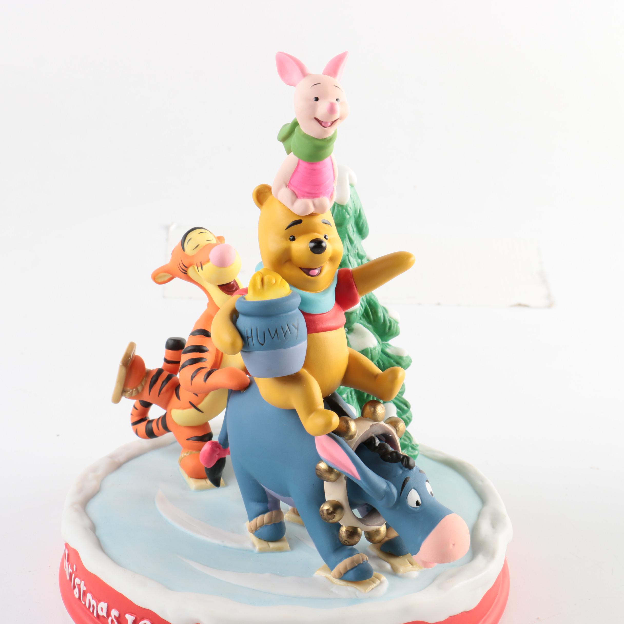 Three Limited Edition Porcelain Disney Christmas Figurines