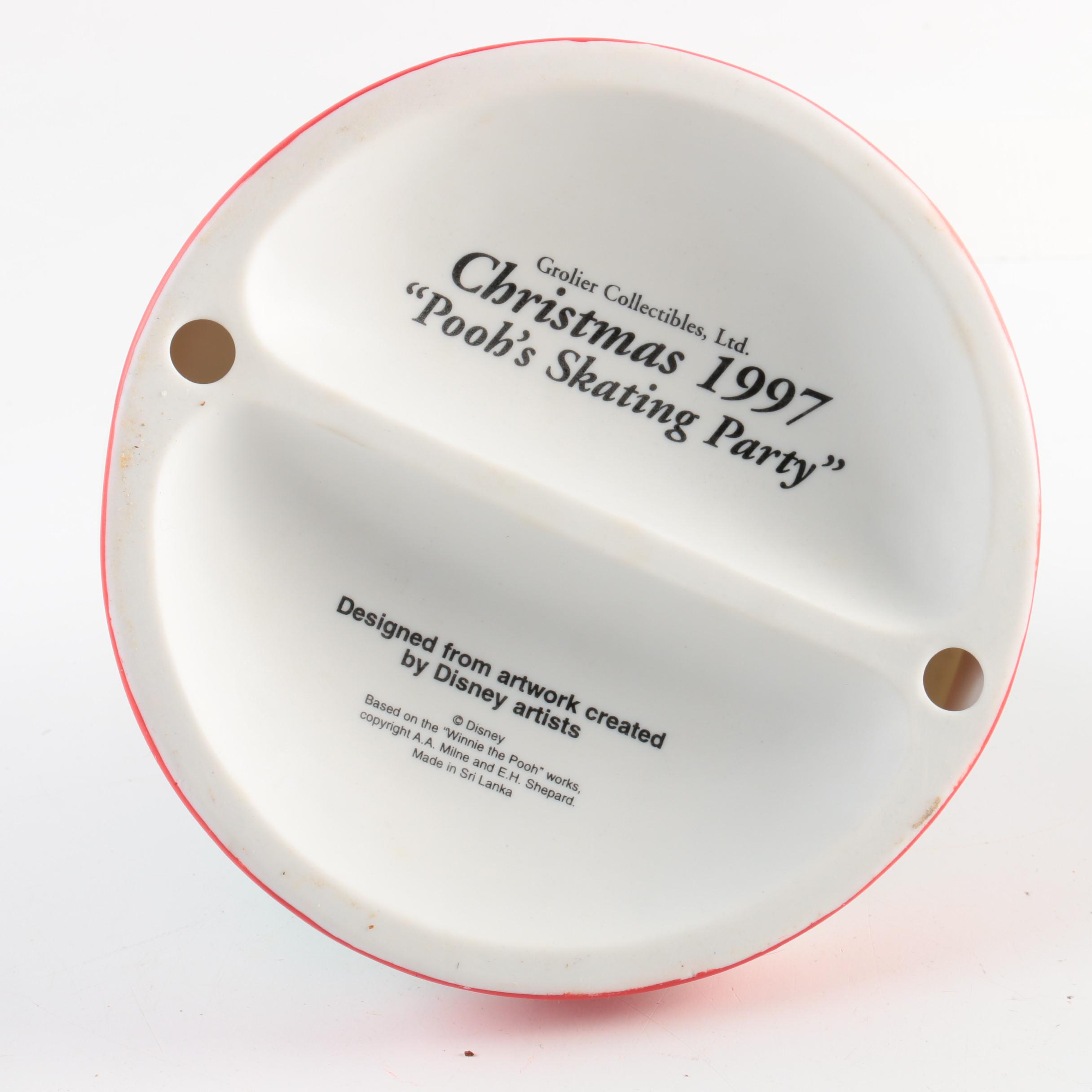 Three Limited Edition Porcelain Disney Christmas Figurines