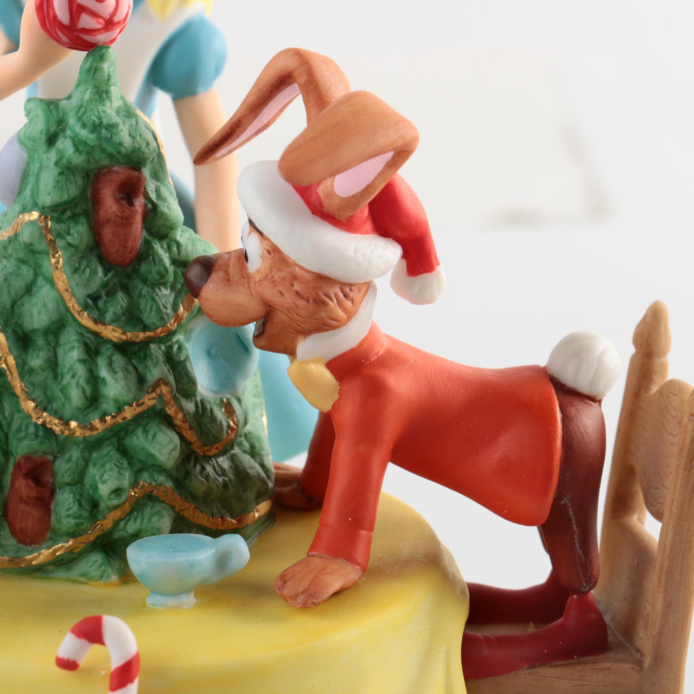 Three Limited Edition Porcelain Disney Christmas Figurines