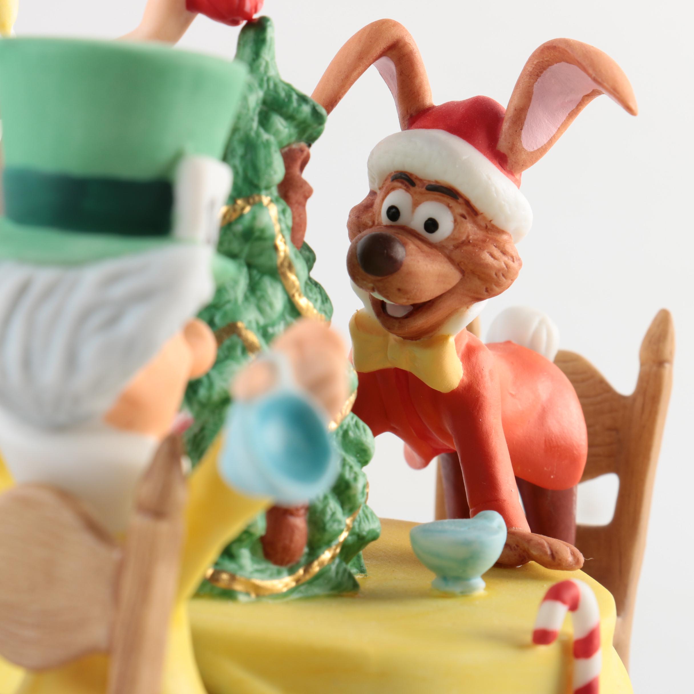 Three Limited Edition Porcelain Disney Christmas Figurines