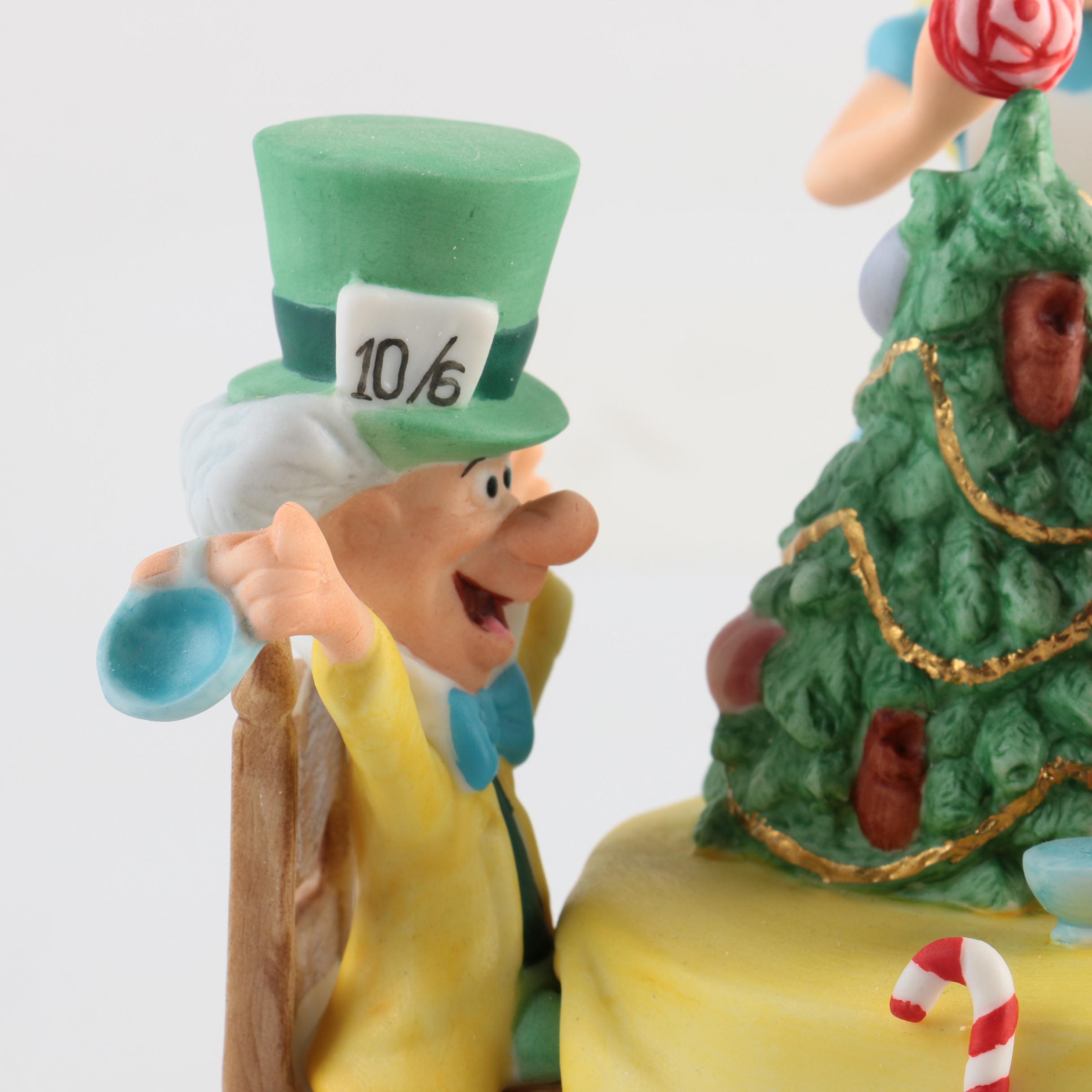 Three Limited Edition Porcelain Disney Christmas Figurines