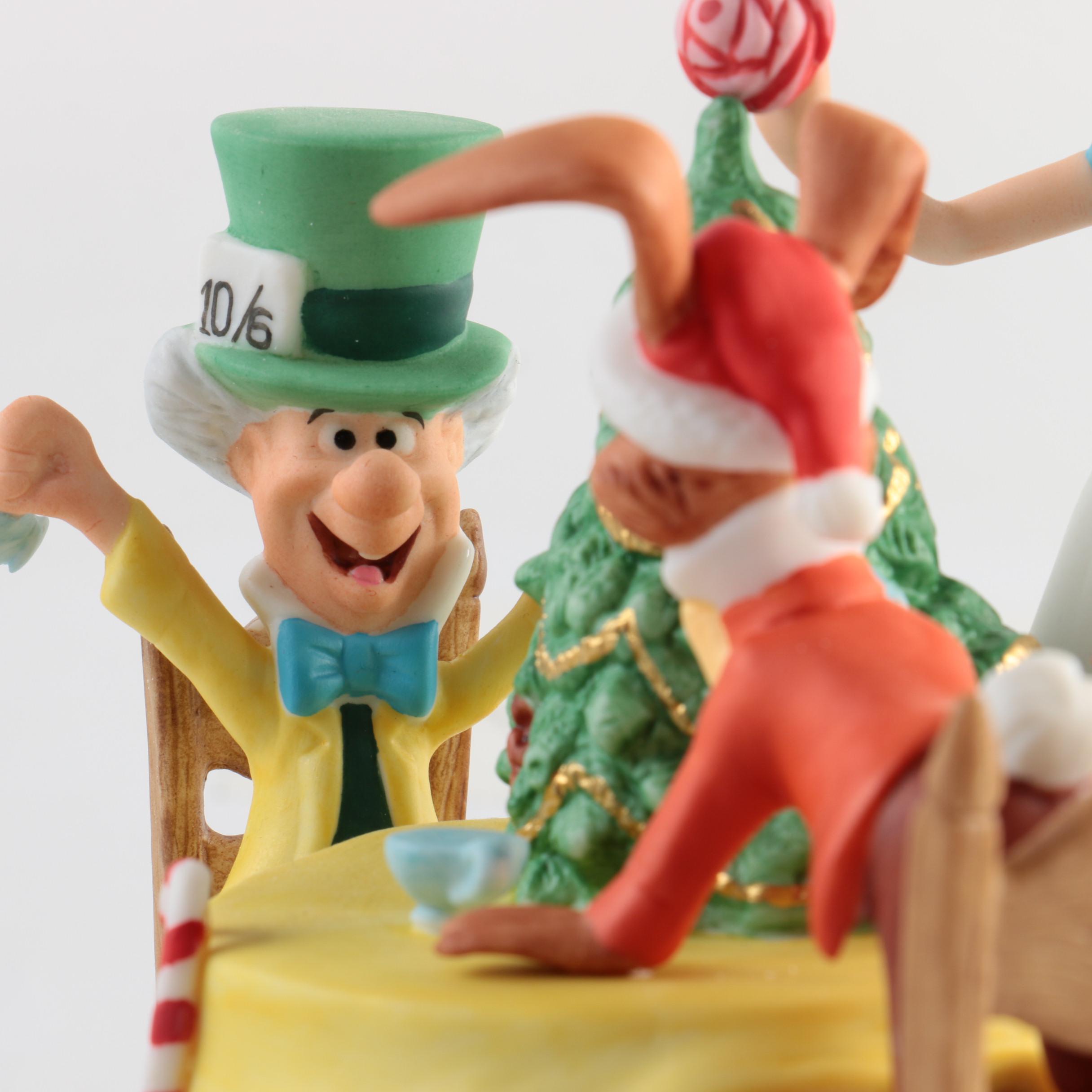 Three Limited Edition Porcelain Disney Christmas Figurines