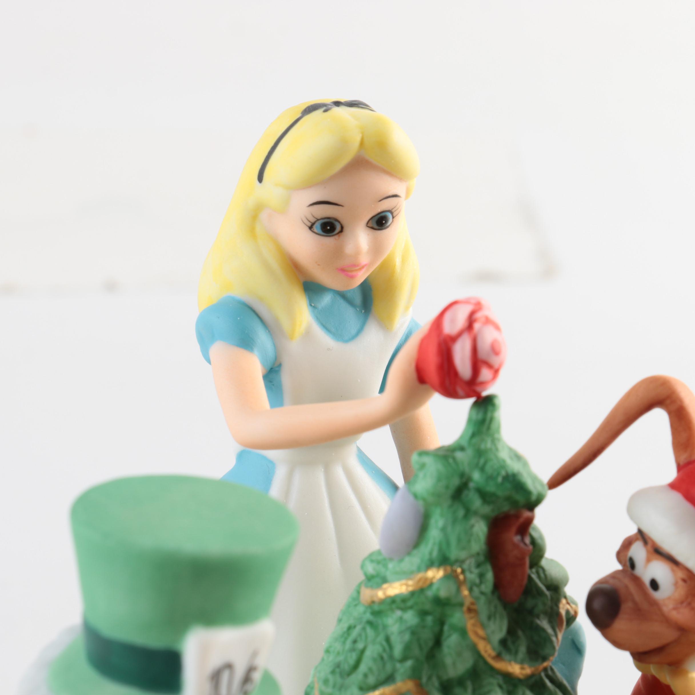 Three Limited Edition Porcelain Disney Christmas Figurines