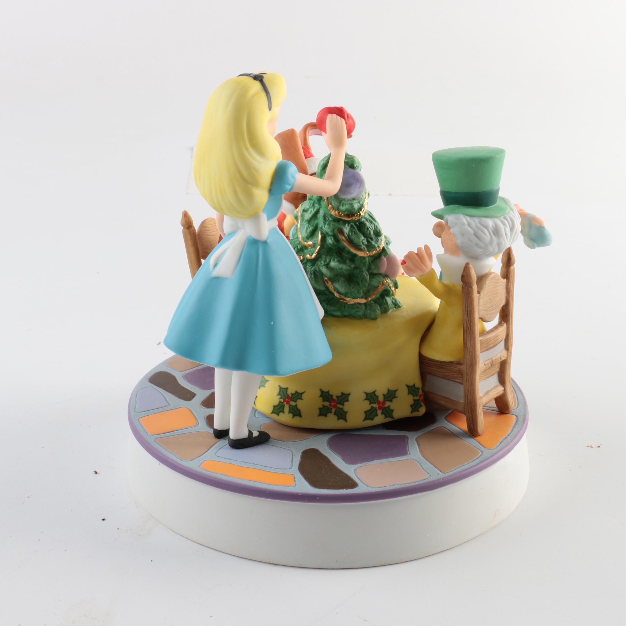 Three Limited Edition Porcelain Disney Christmas Figurines