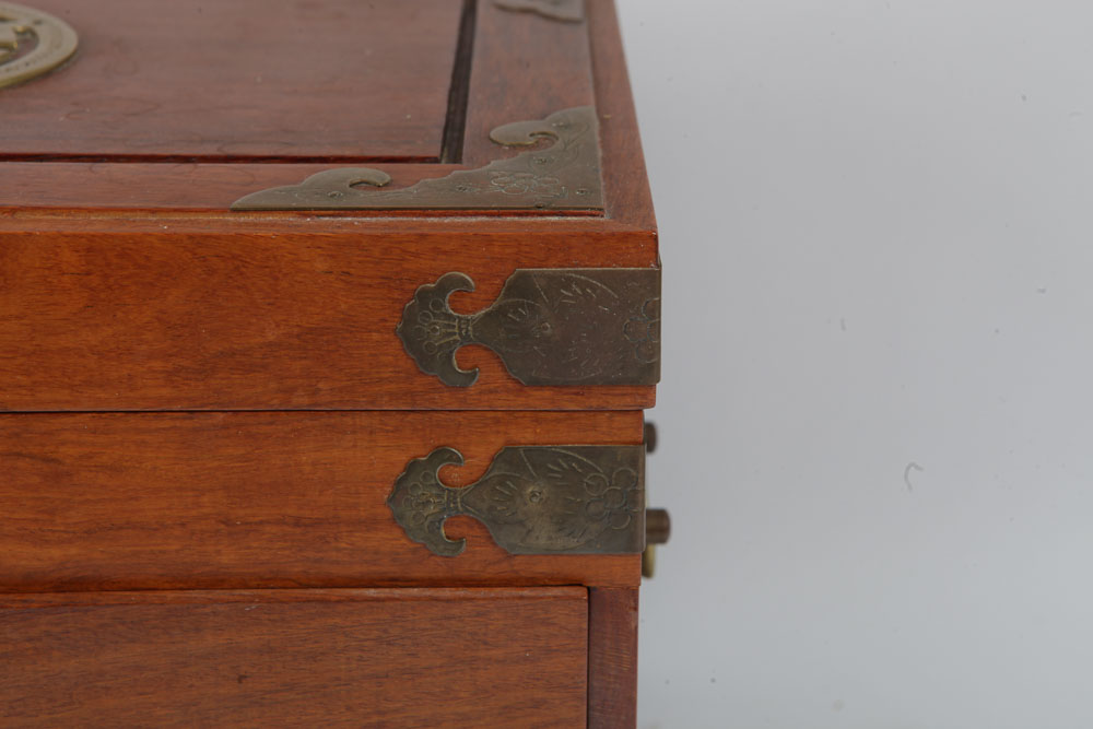 Vintage Chinese Jewelry Box with Lock