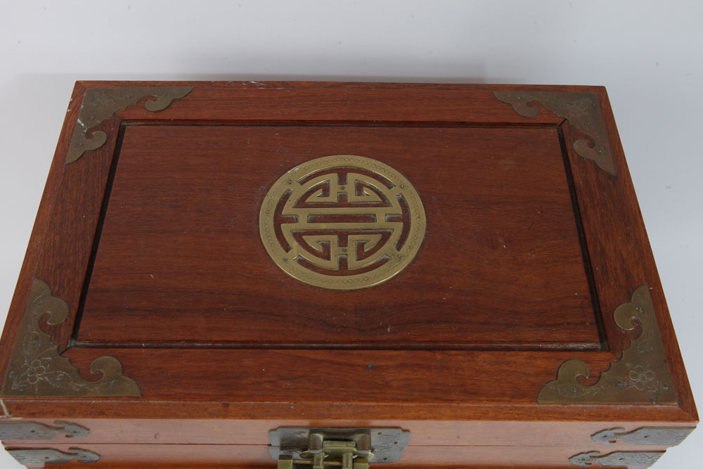 Vintage Chinese Jewelry Box with Lock