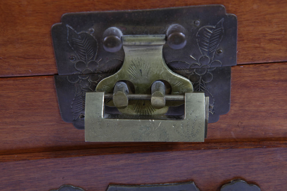 Vintage Chinese Jewelry Box with Lock