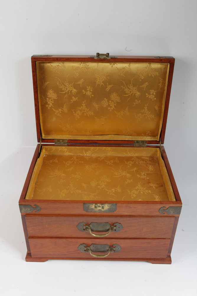 Vintage Chinese Jewelry Box with Lock