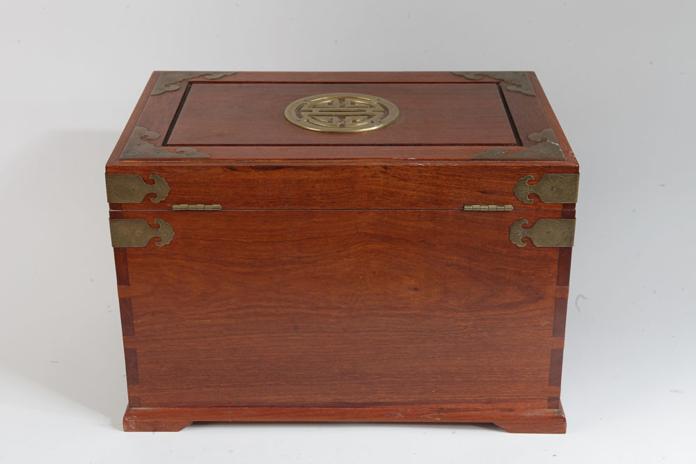 Vintage Chinese Jewelry Box with Lock