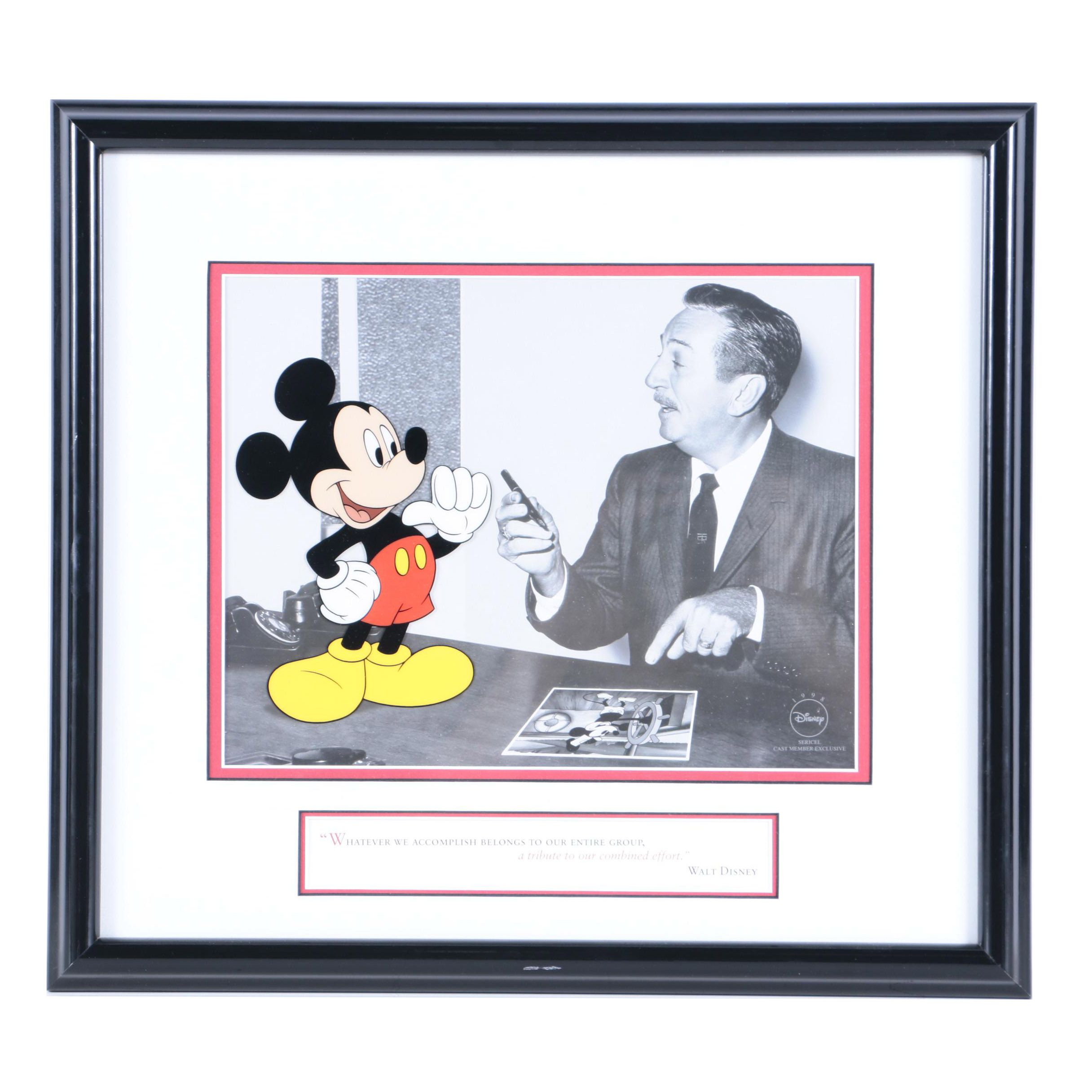 Disney Limited Edition Mickey Mouse Themed Sericel "Making Magic Together"