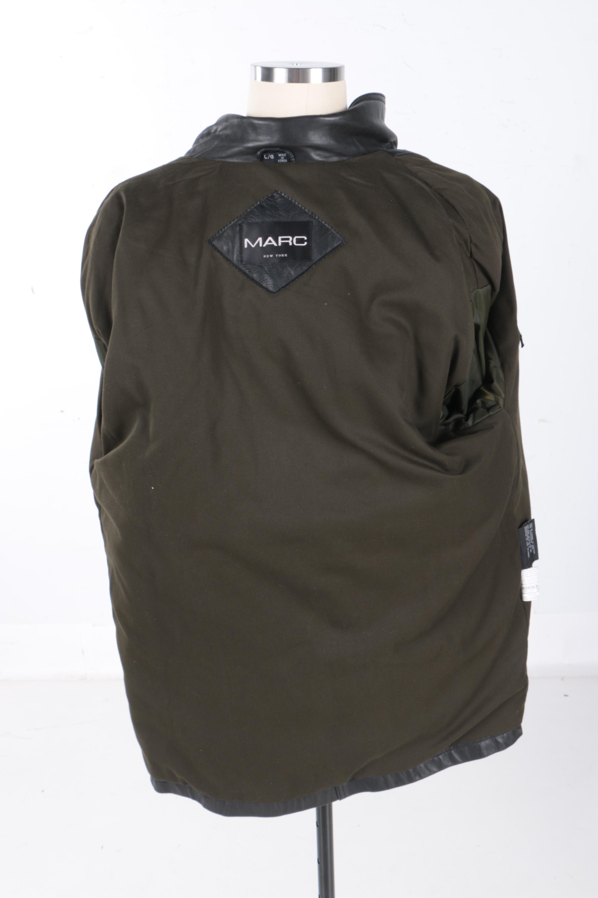 Men's Marc New York Black Leather Jacket